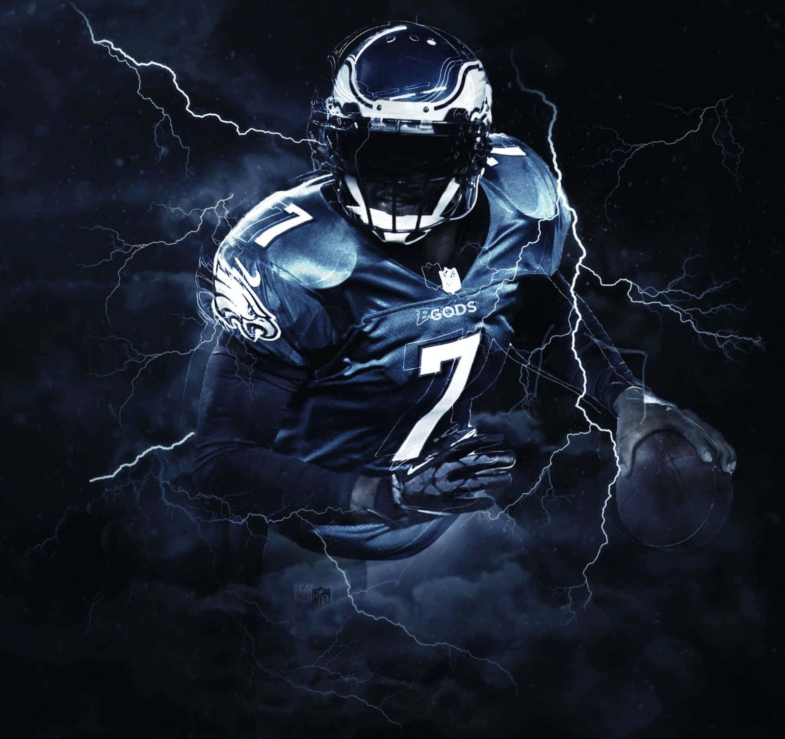 Michael Vick, dark blue jersey, number 7, HD Desktop Wallpaper