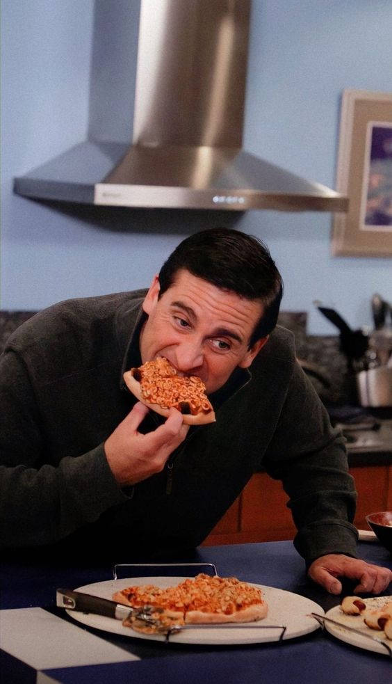 Michael, pizza, kitchen, SD Phone Wallpaper