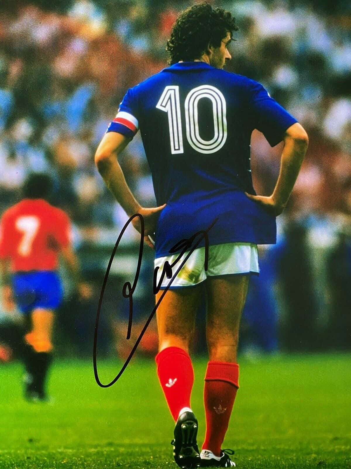 Michel Platini, number 10 jersey, blue jersey, HD Phone Wallpaper