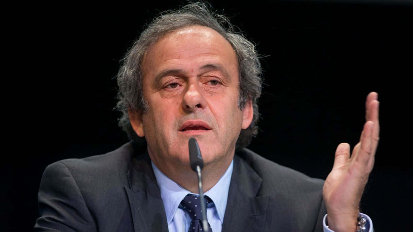 Michel Platini, dark suit, tie, HD Desktop Wallpaper