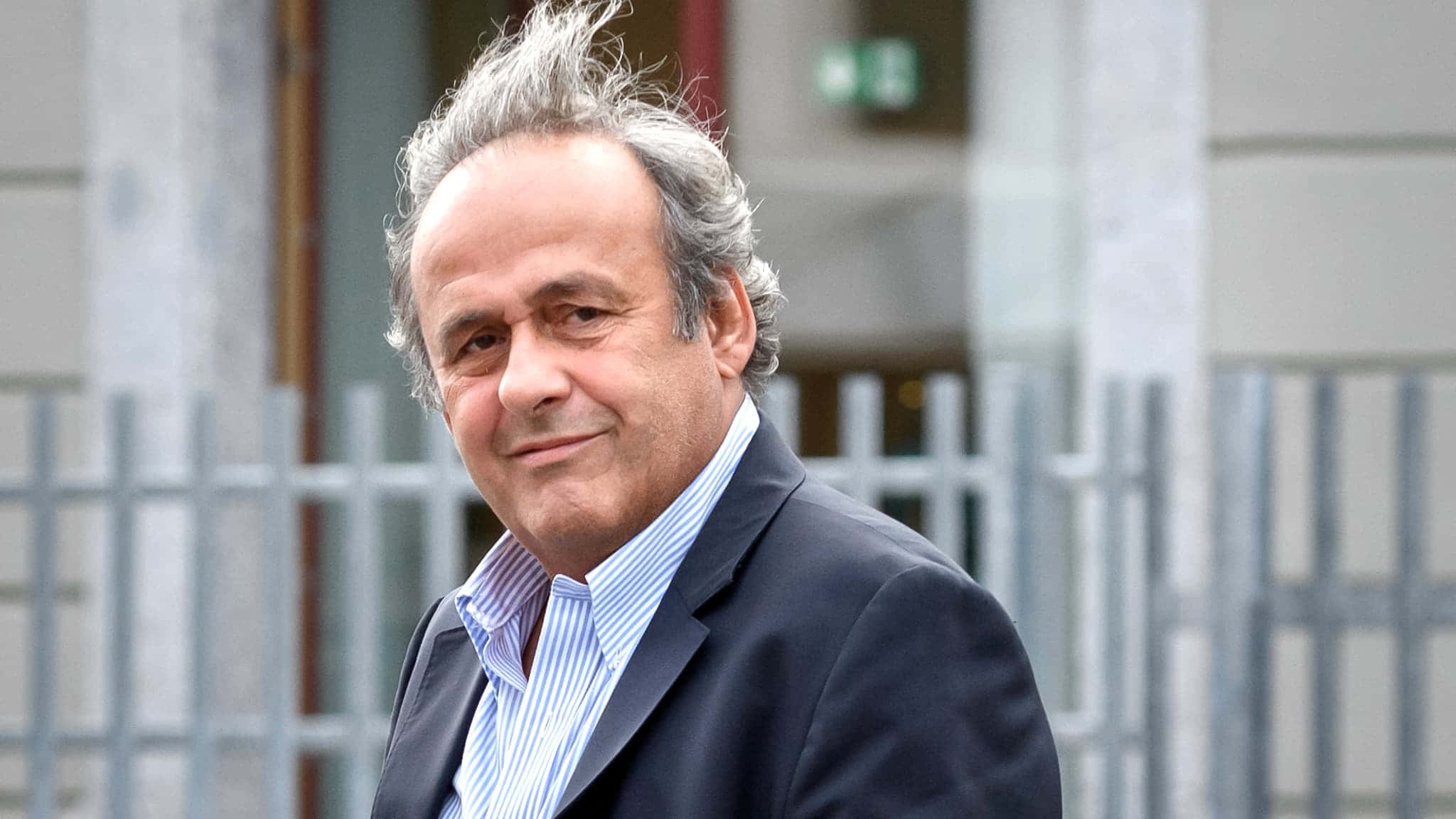 Michel Platini, smirk, dark suit, Full HD Desktop Wallpaper
