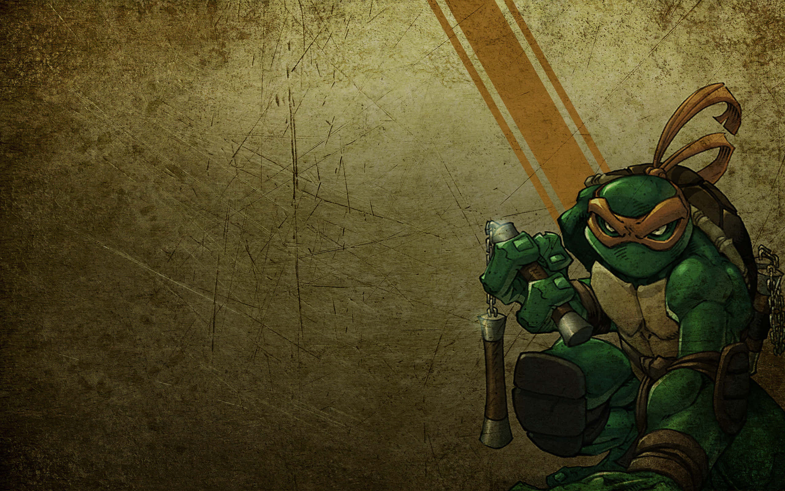 Michelangelo, ninja turtle, green masked, 2K Desktop Wallpaper