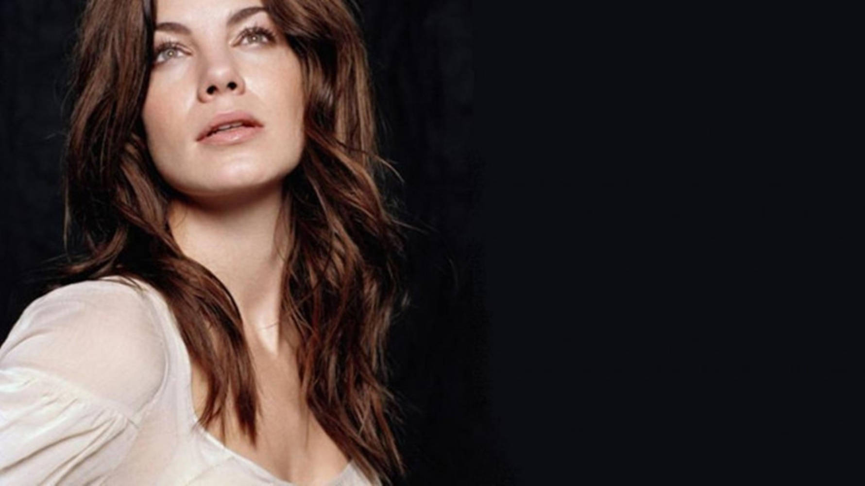 Michelle Monaghan, wavy brown hair, sheer white top, HD Desktop Wallpaper