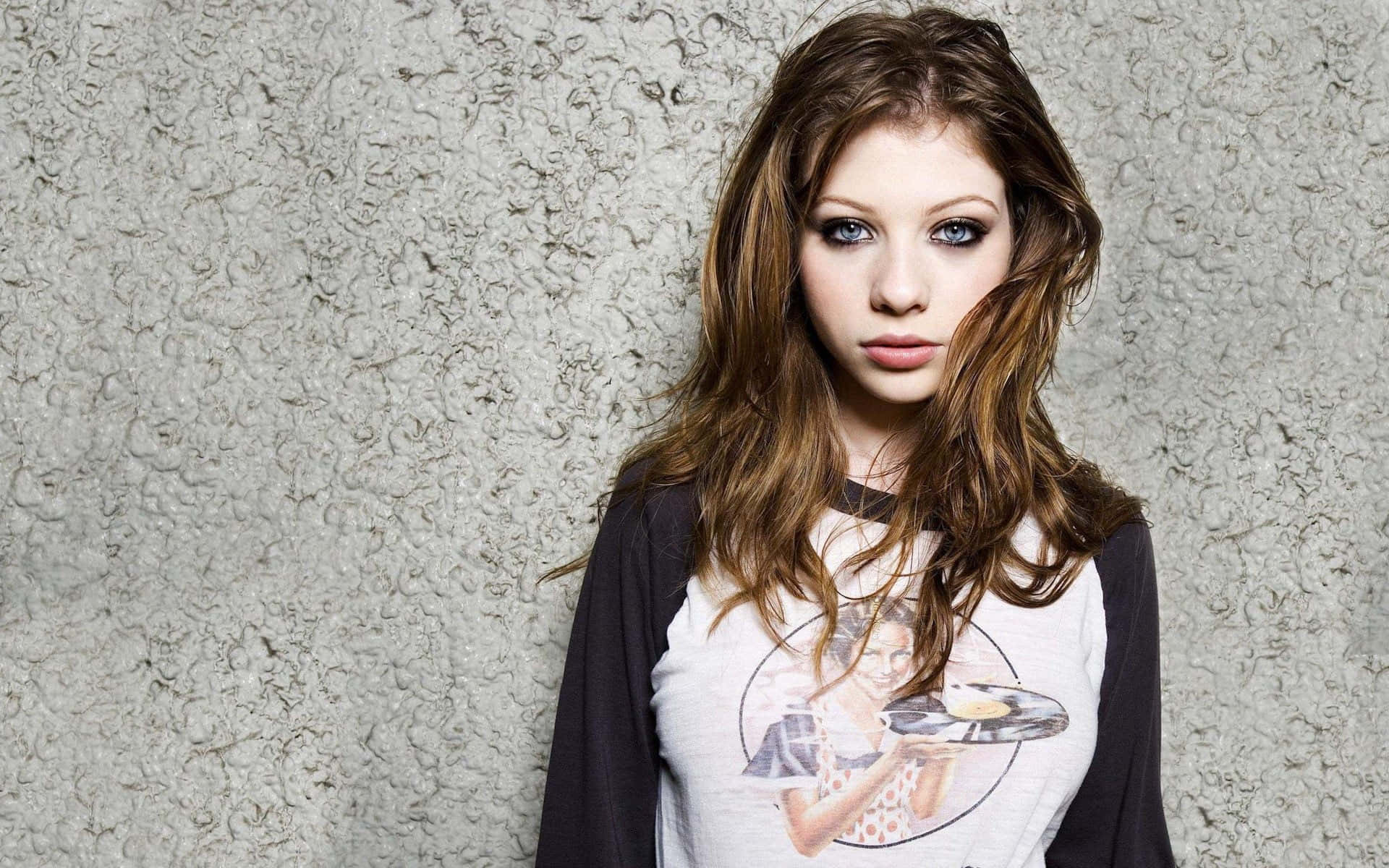Michelle Trachtenberg, tousled brown hair, striking blue eyes, Full HD Desktop Wallpaper