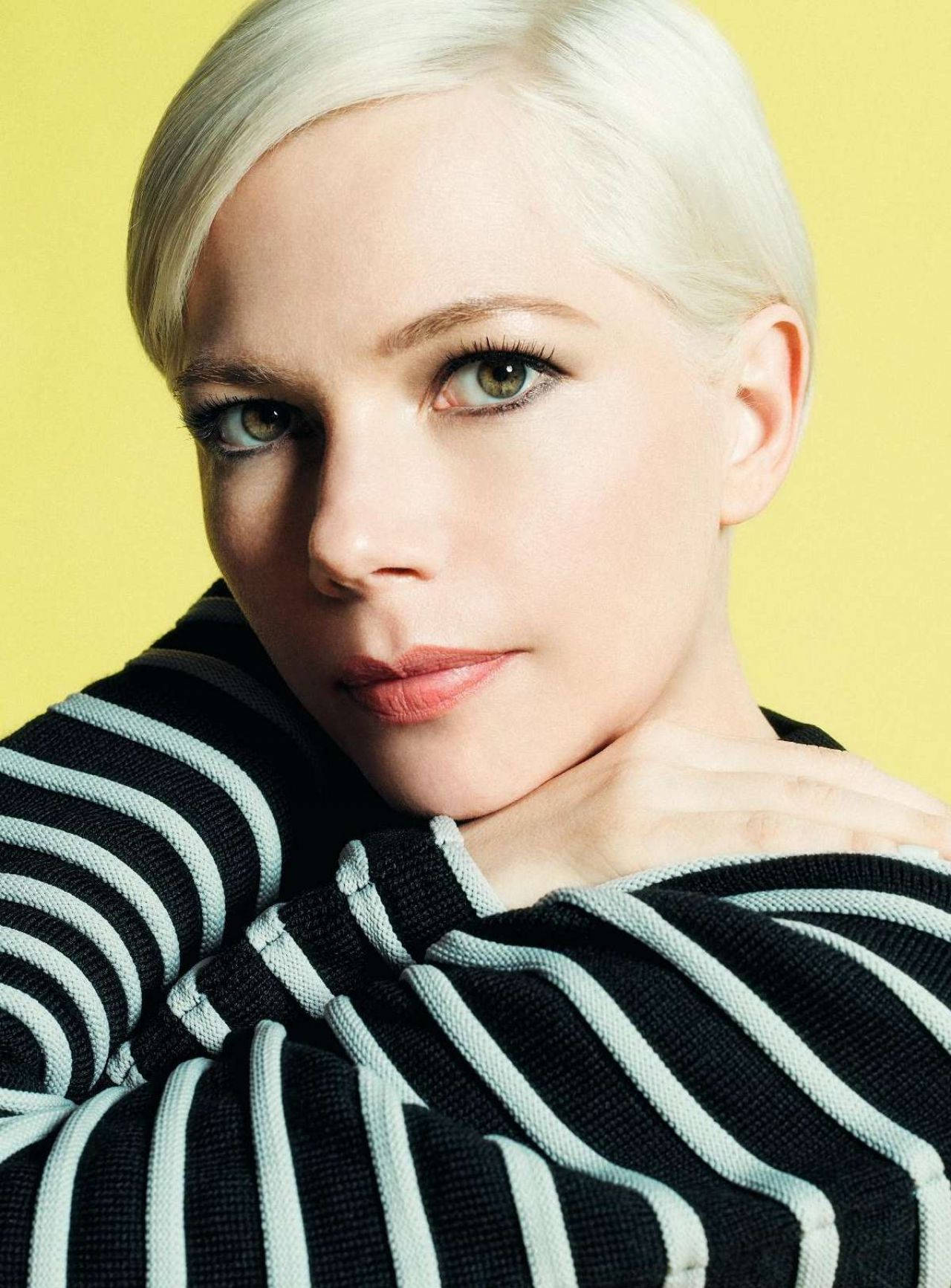 Michelle Williams, platinum blonde hair, green eyes, HD Phone Wallpaper