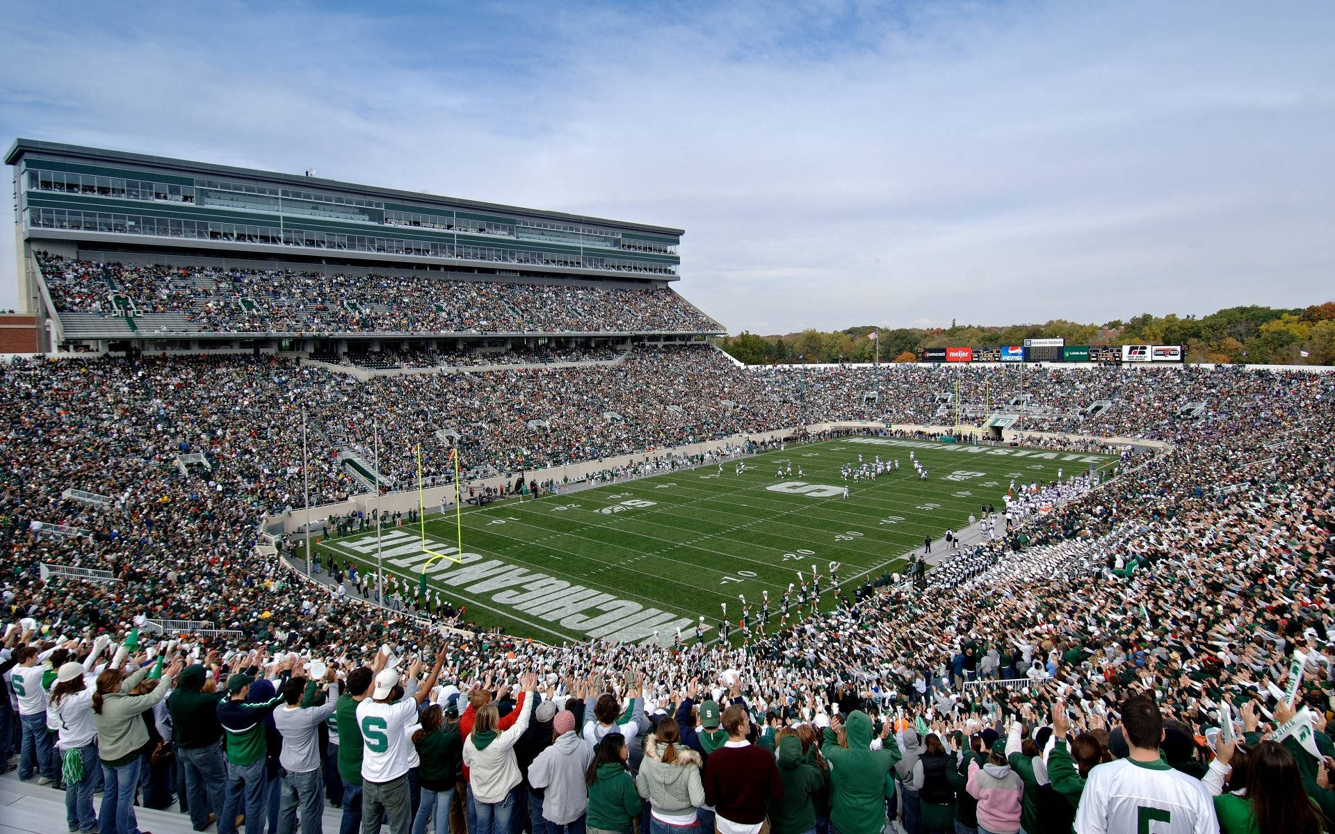 Michigan State University, stadium, football stadium, Full HD Desktop Wallpaper