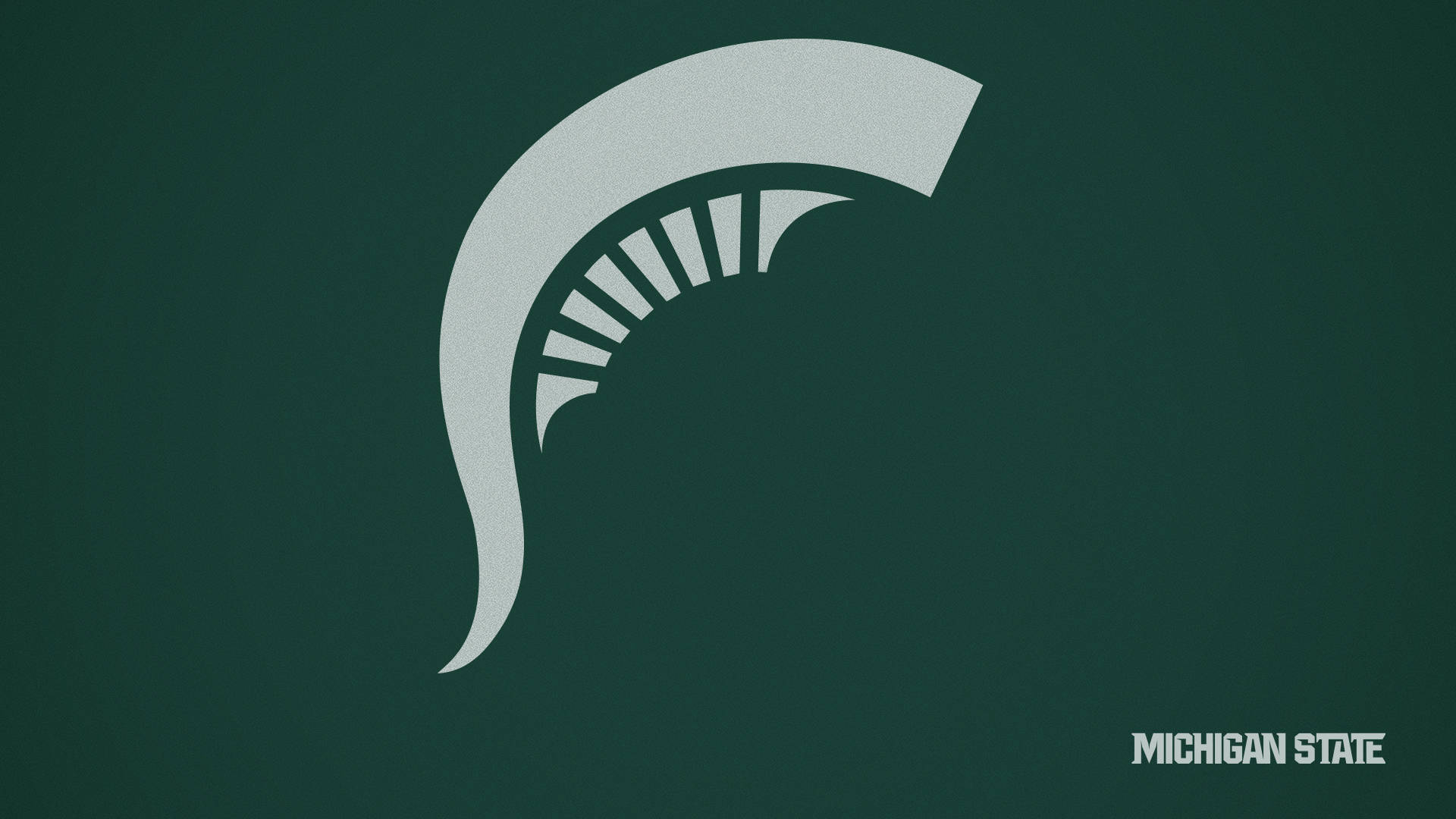 Michigan State University, minimalist, silver Spartan helmet logo, Full HD Desktop Wallpaper