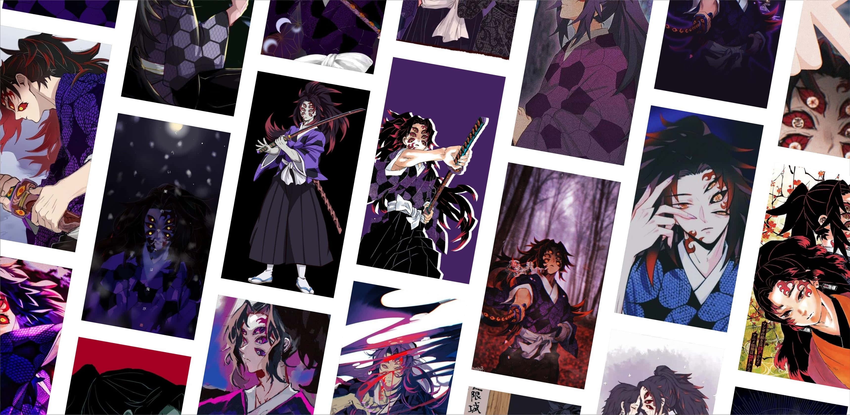 Michikatsu Tsugikuni, dark purple, black, 2K Desktop Wallpaper