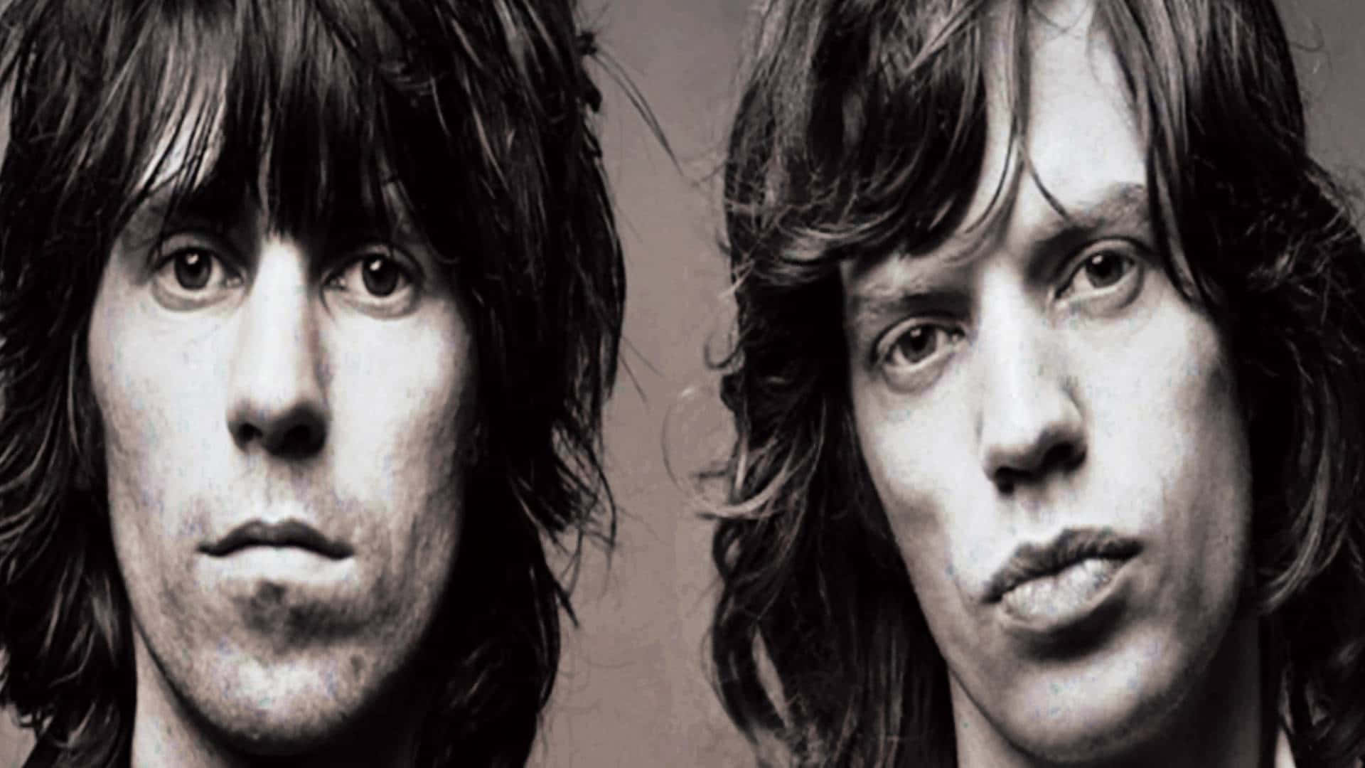 Mick Jagger, black and white portrait, intense stares, Full HD Desktop Wallpaper