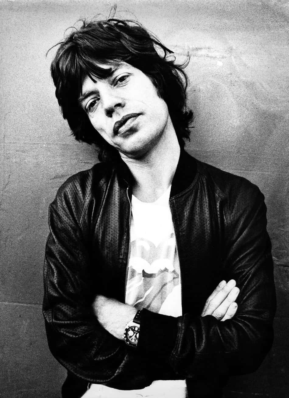 Mick Jagger, black and white portrait, tousled hair, HD Phone Wallpaper