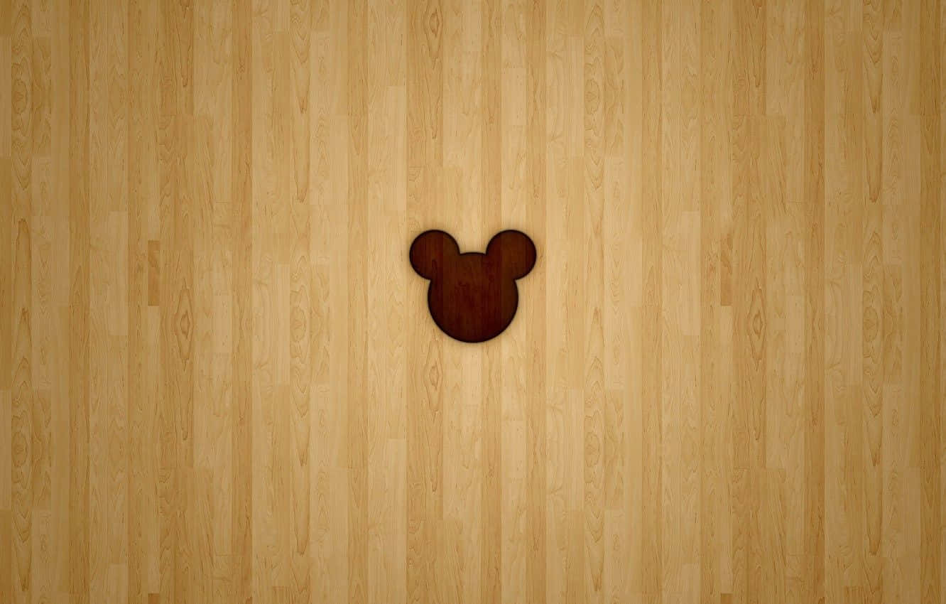 Mickey Mouse, wooden background, light wood grain floor, HD Desktop Wallpaper