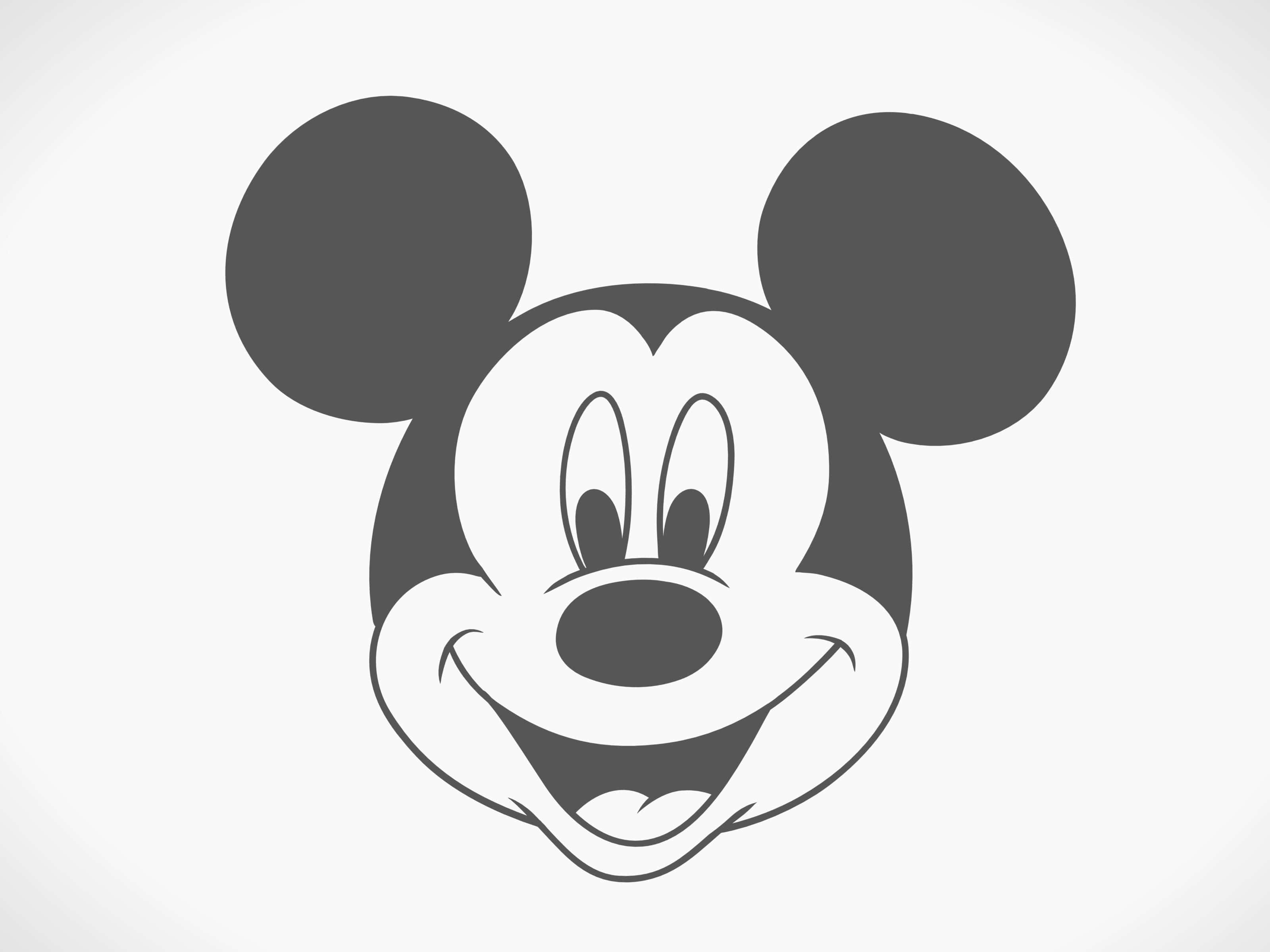 Mickey Mouse, smiling face, round ears, 2K Desktop Wallpaper