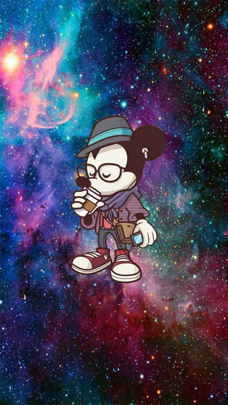 Mickey Mouse, hat, glasses, HD Phone Wallpaper