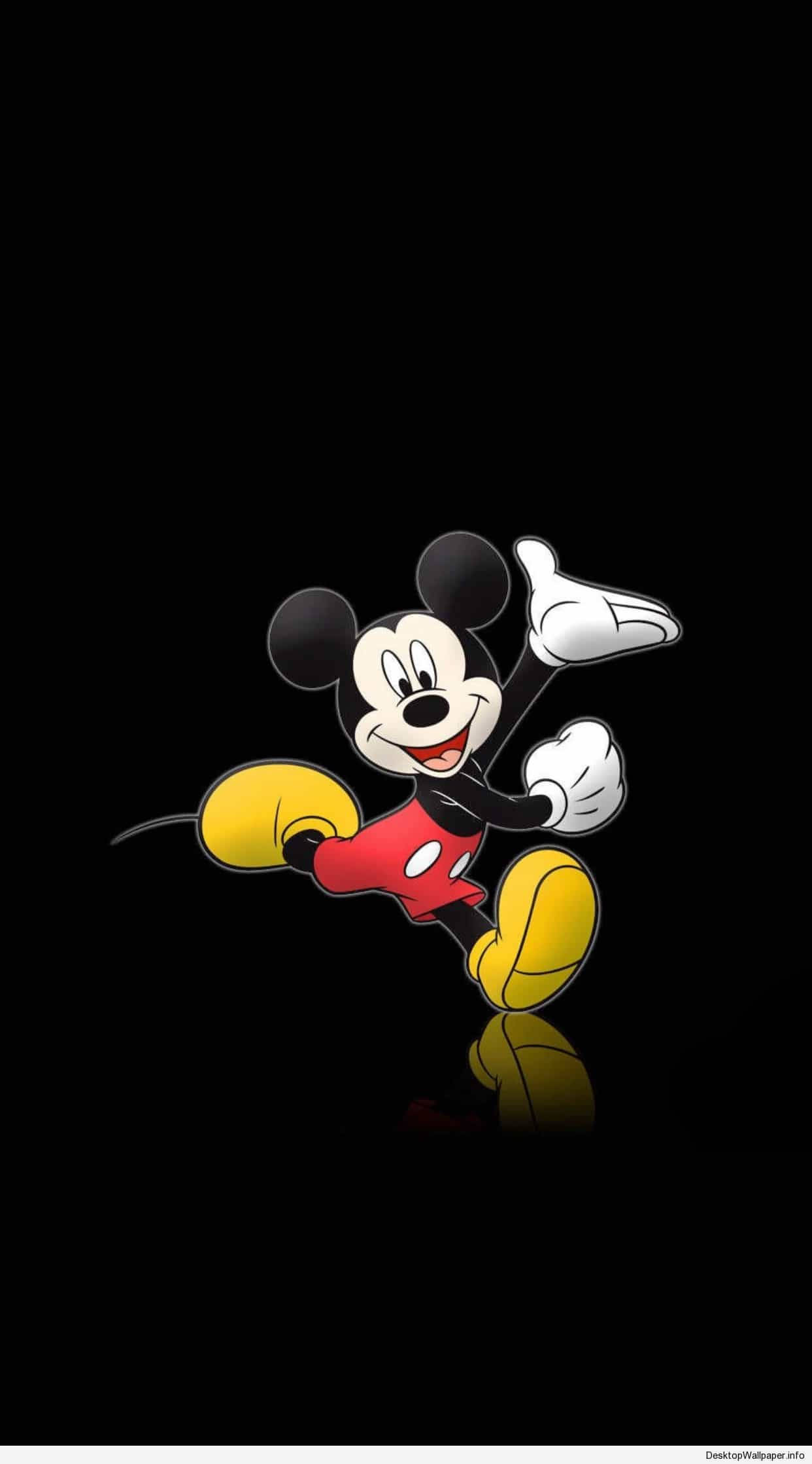 Mickey Mouse, red shorts, yellow shoes, Full HD Phone Wallpaper