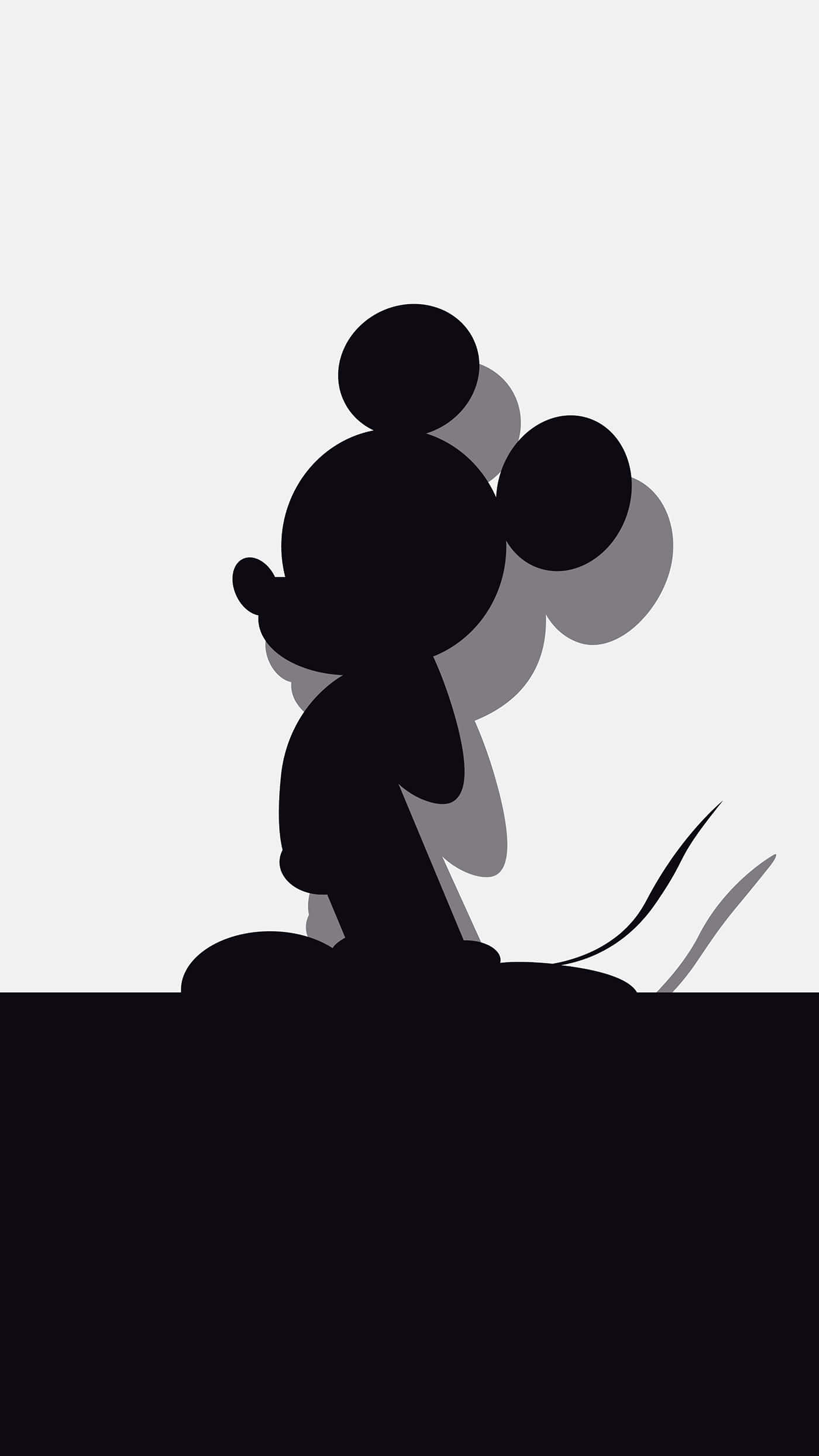 Mickey Mouse, Mickey Mouse Ears, silhouette, Full HD Phone Wallpaper