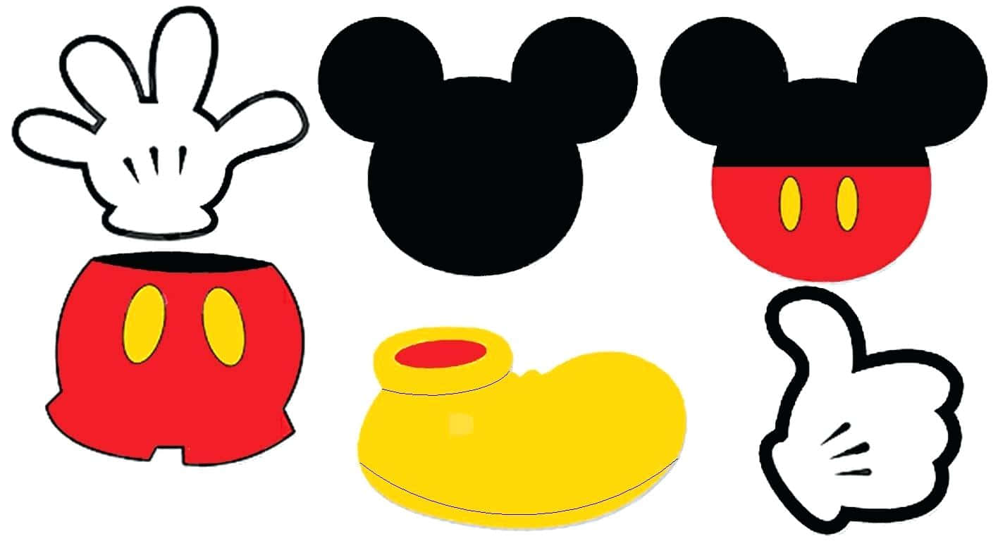 Mickey Mouse, Mickey Mouse Ears, red, HD Desktop Wallpaper