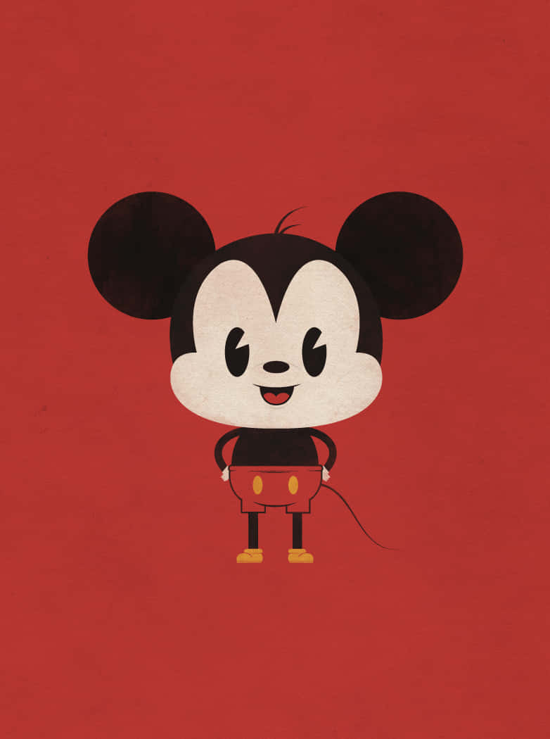 Mickey Mouse, red shorts, yellow shoes, SD Phone Wallpaper