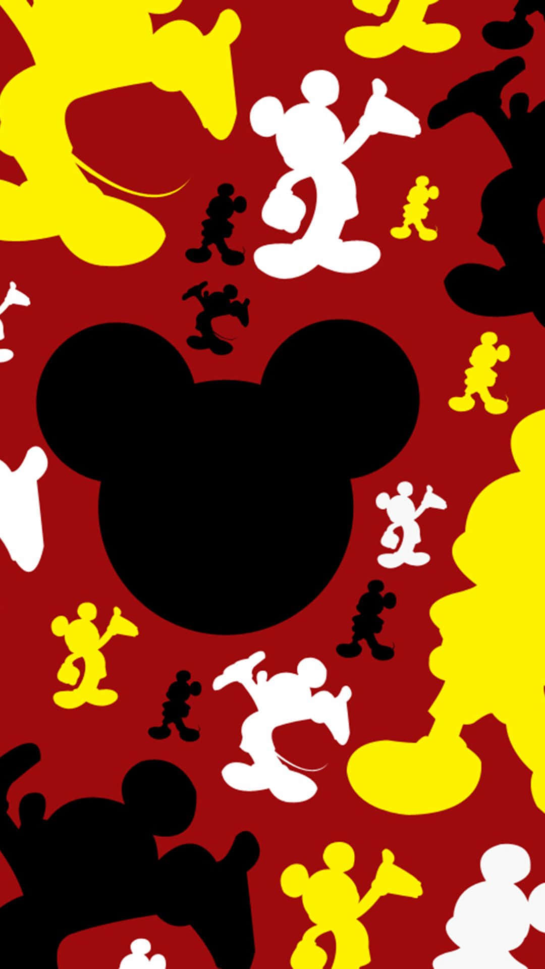 Mickey Mouse Ears, Mickey Mouse, red, Full HD Phone Wallpaper