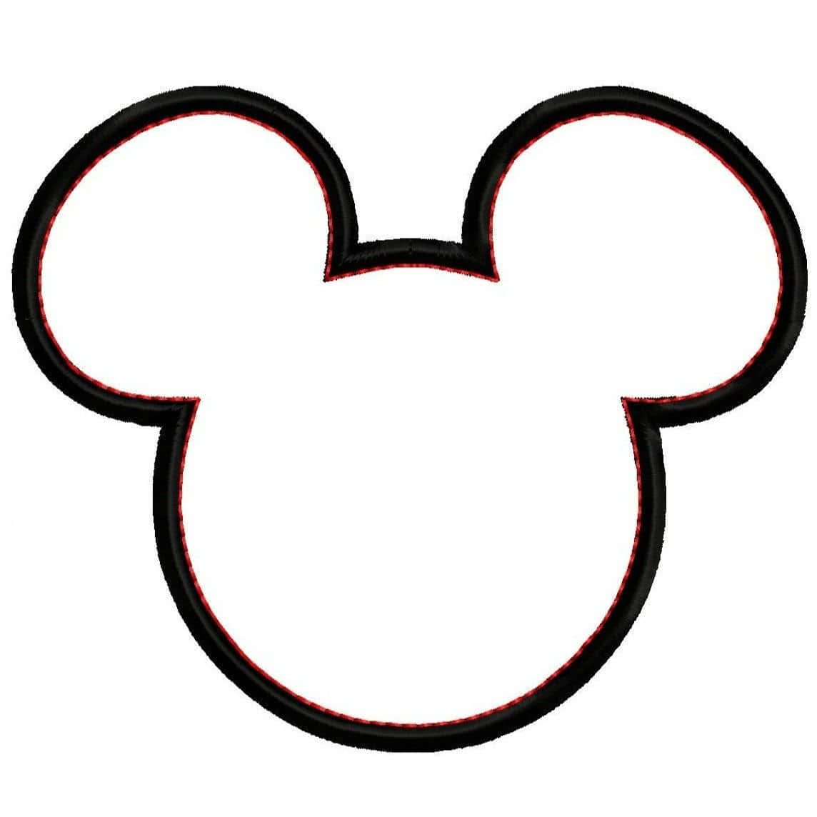 Mickey Mouse, Mickey Mouse ears, black outline, SD Desktop Wallpaper