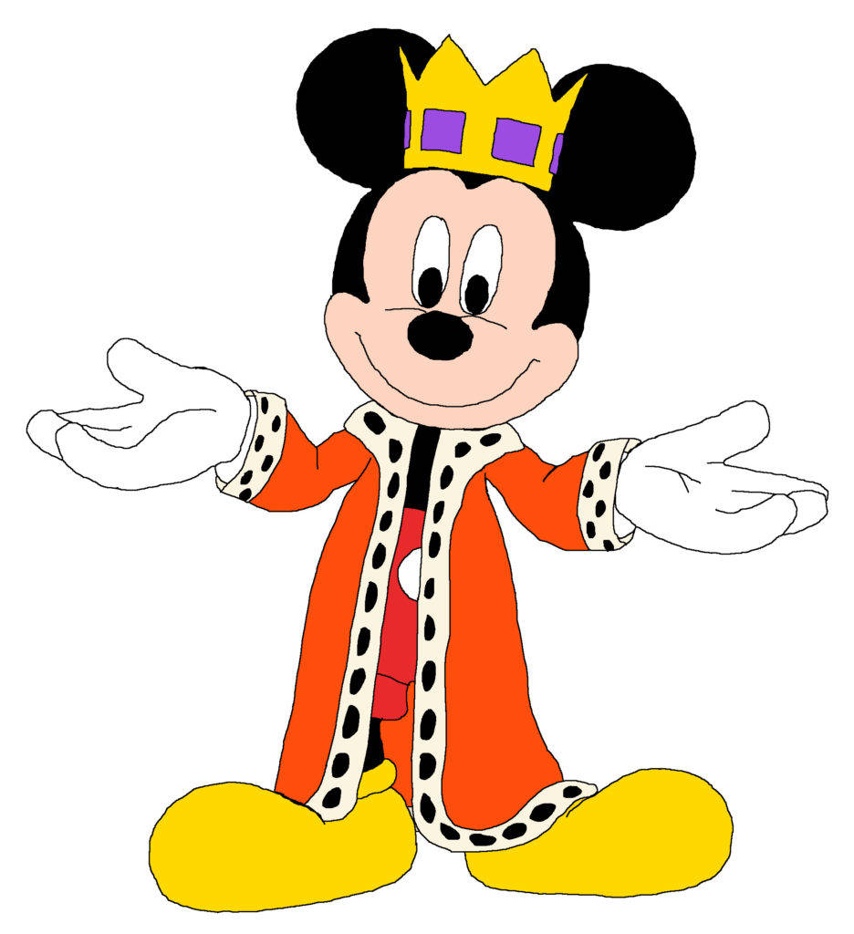 Mickey Mouse, red robe, yellow crown, SD Phone Wallpaper