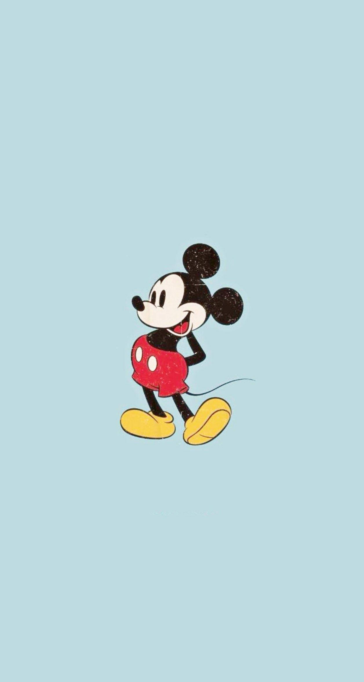 Mickey Mouse, red shorts, yellow shoes, Full HD Phone Wallpaper