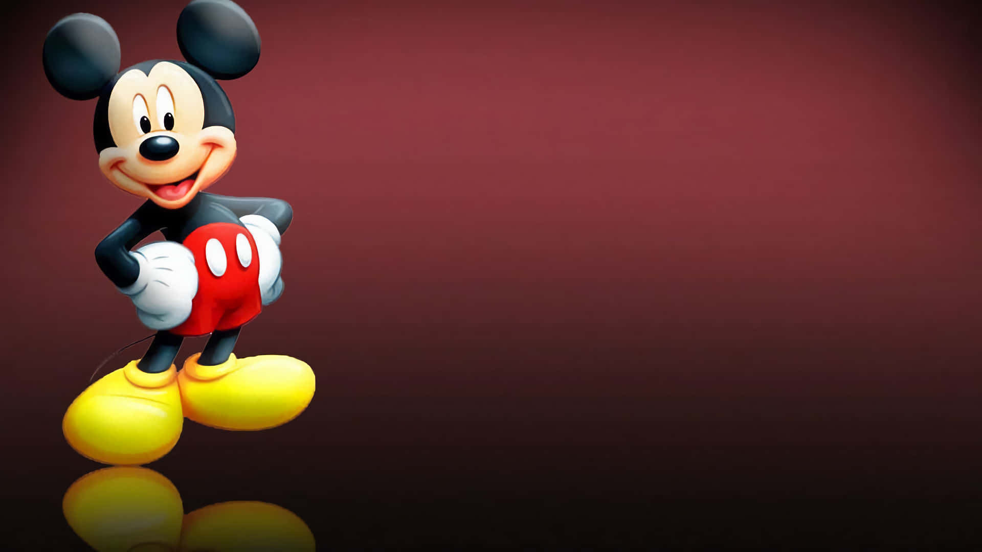 Mickey Mouse, red shorts, yellow shoes, Full HD Desktop Wallpaper