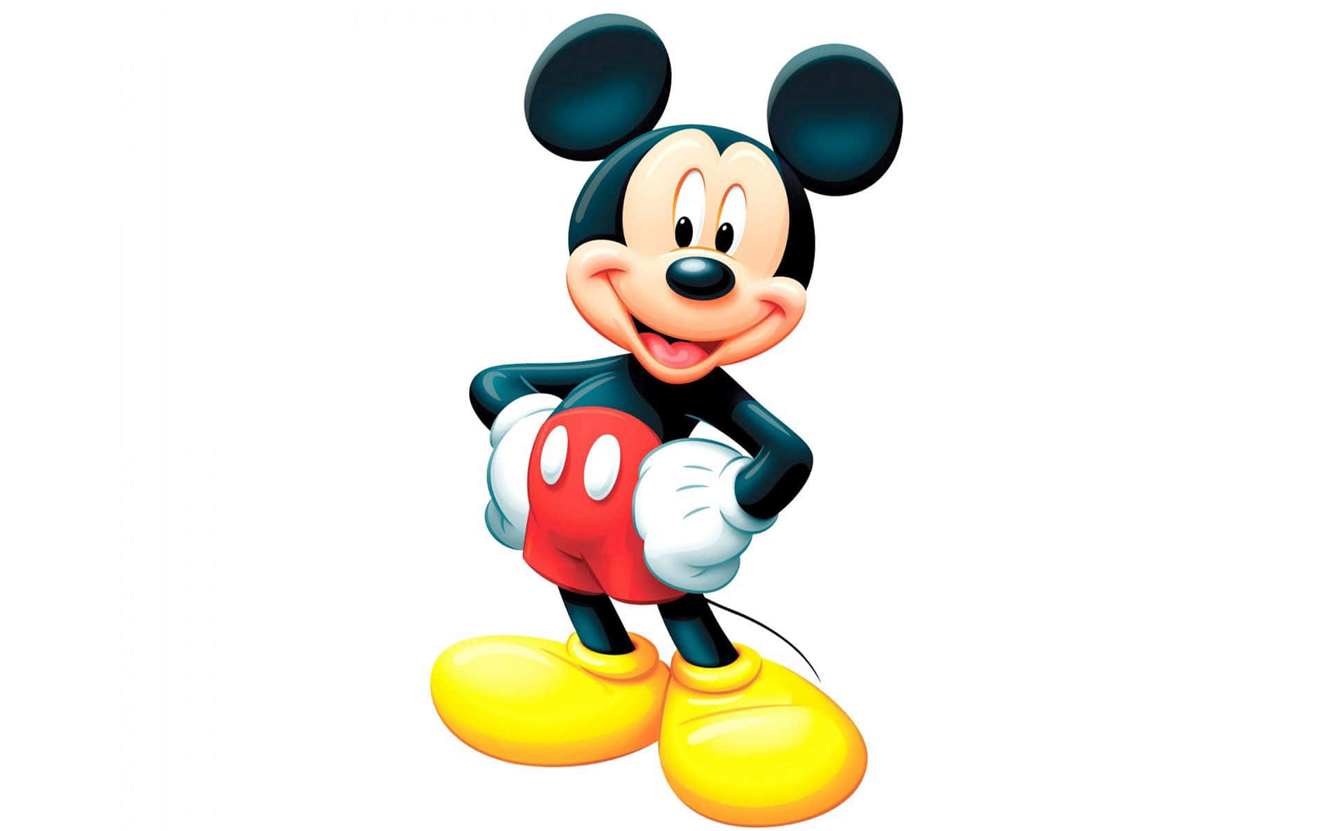 Mickey Mouse, red shorts, yellow shoes, Full HD Desktop Wallpaper
