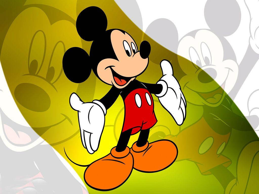 Mickey Mouse, HD Collage, vibrant yellow, SD Desktop Wallpaper