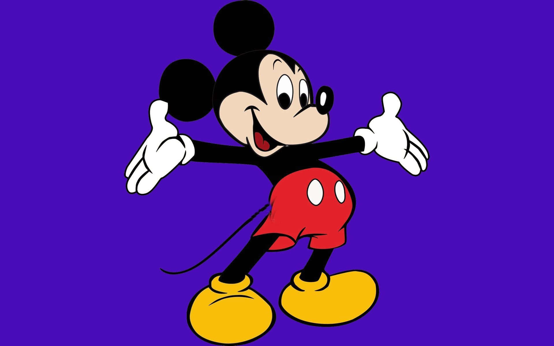 Mickey Mouse, red shorts, yellow shoes, Full HD Desktop Wallpaper
