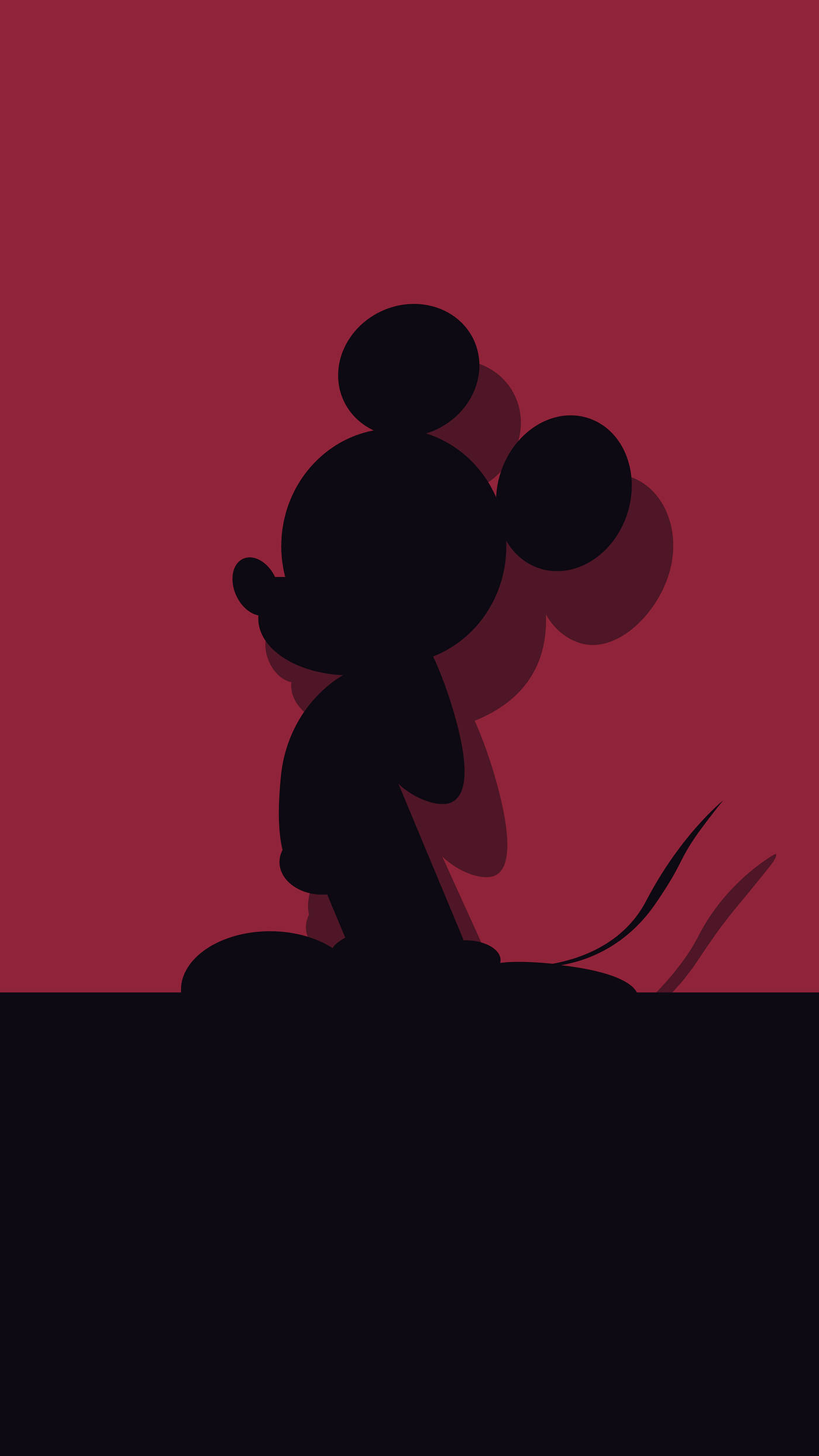 Mickey Mouse, iPhone, maroon, Full HD Phone Wallpaper