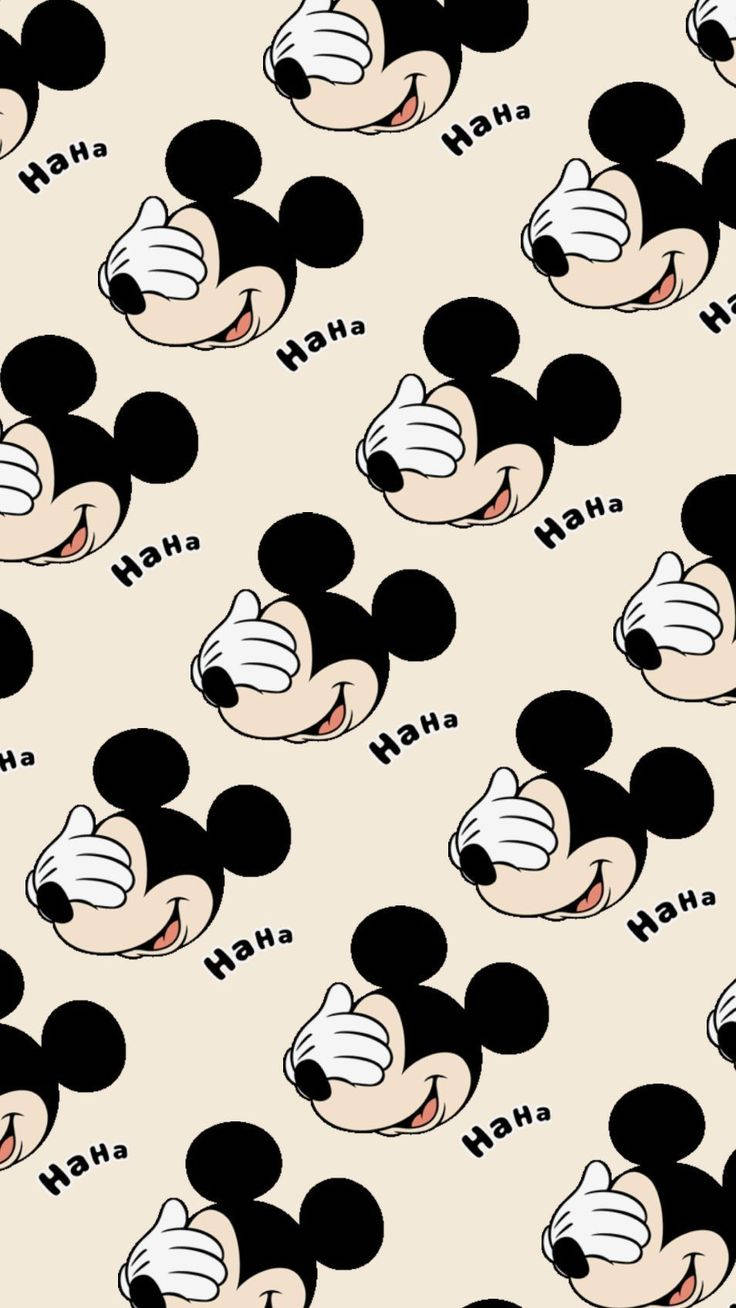Mickey Mouse, iPhone 11, beige background, HD Phone Wallpaper
