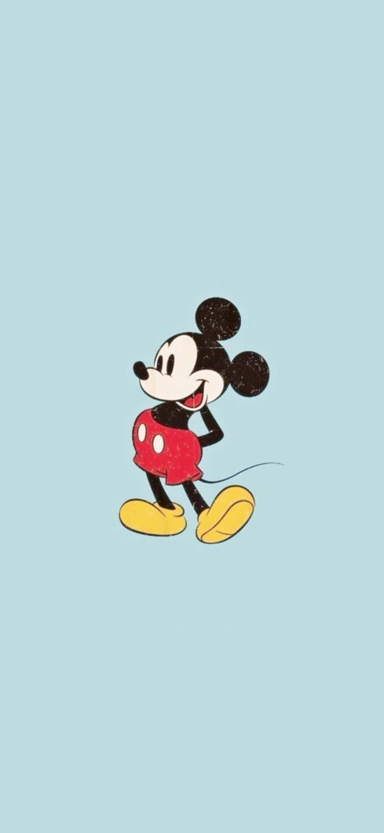 Mickey Mouse, red shorts, yellow shoes, 2K Phone Wallpaper