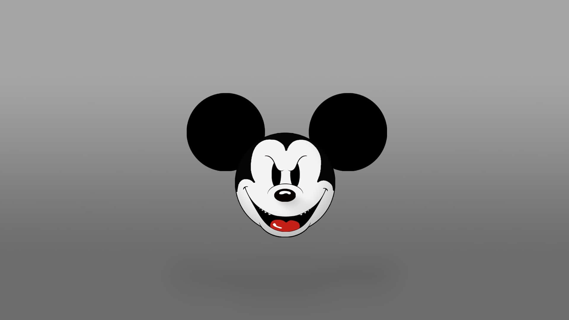 Mickey Mouse, big black ears, red lips, Full HD Desktop Wallpaper