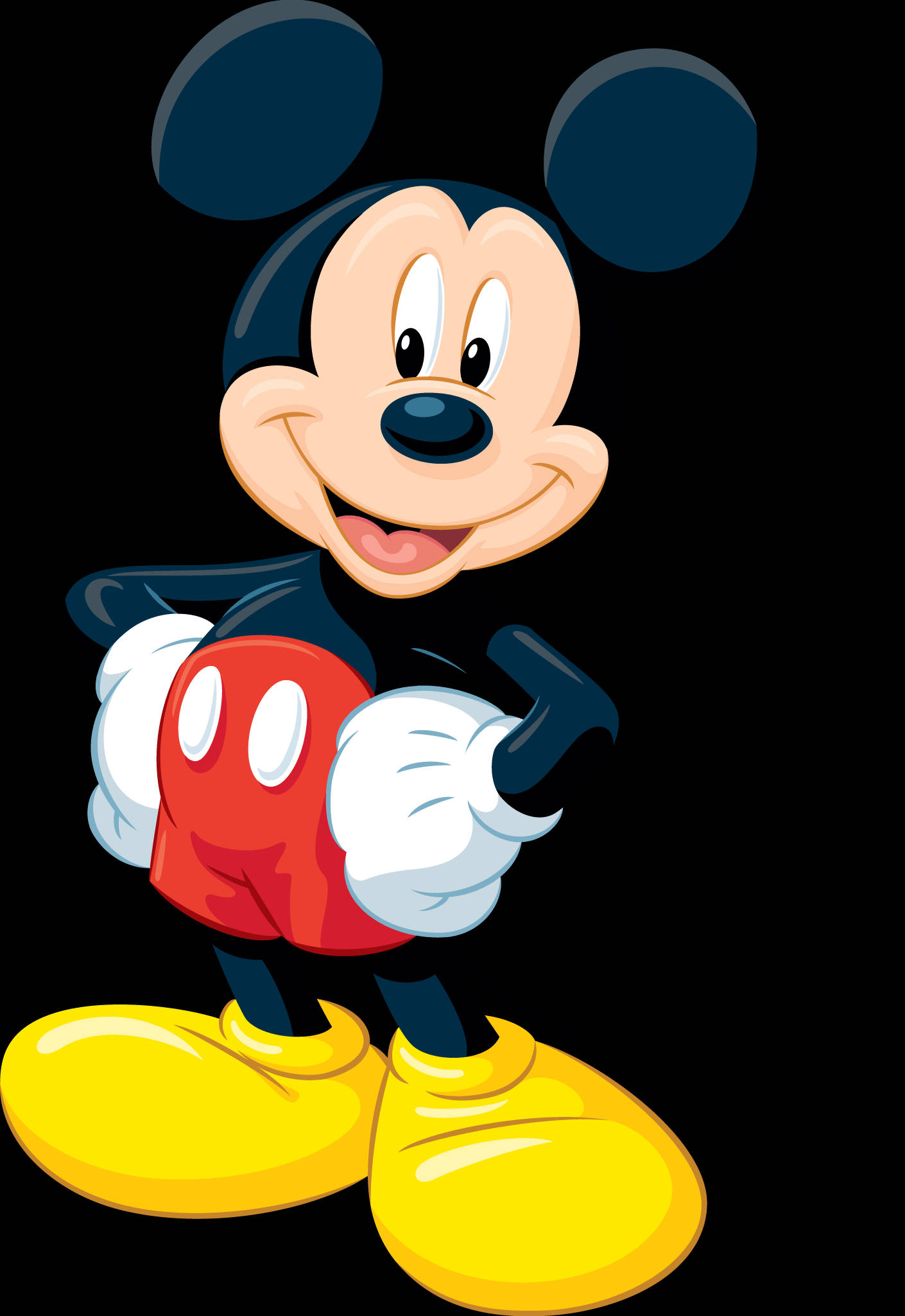 Mickey Mouse, big smile, classic cartoon, Full HD Phone Wallpaper
