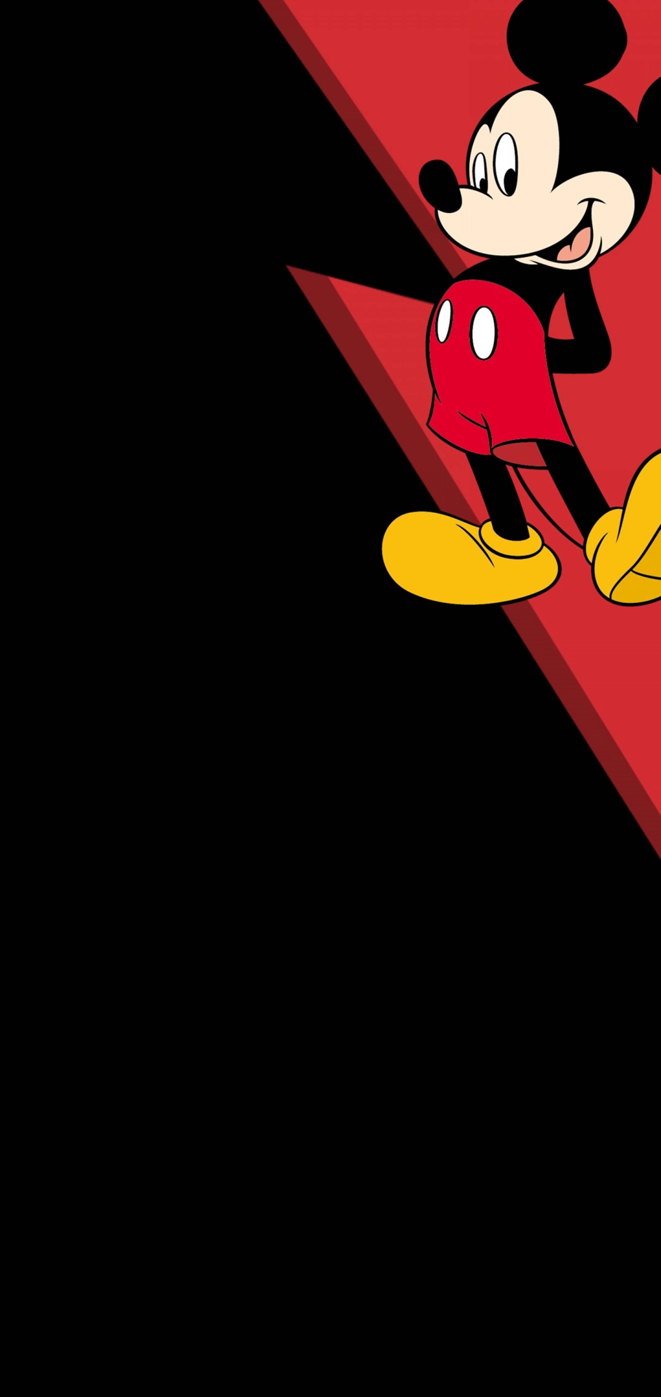 Mickey Mouse, red shorts, yellow shoes, 4K Phone Wallpaper