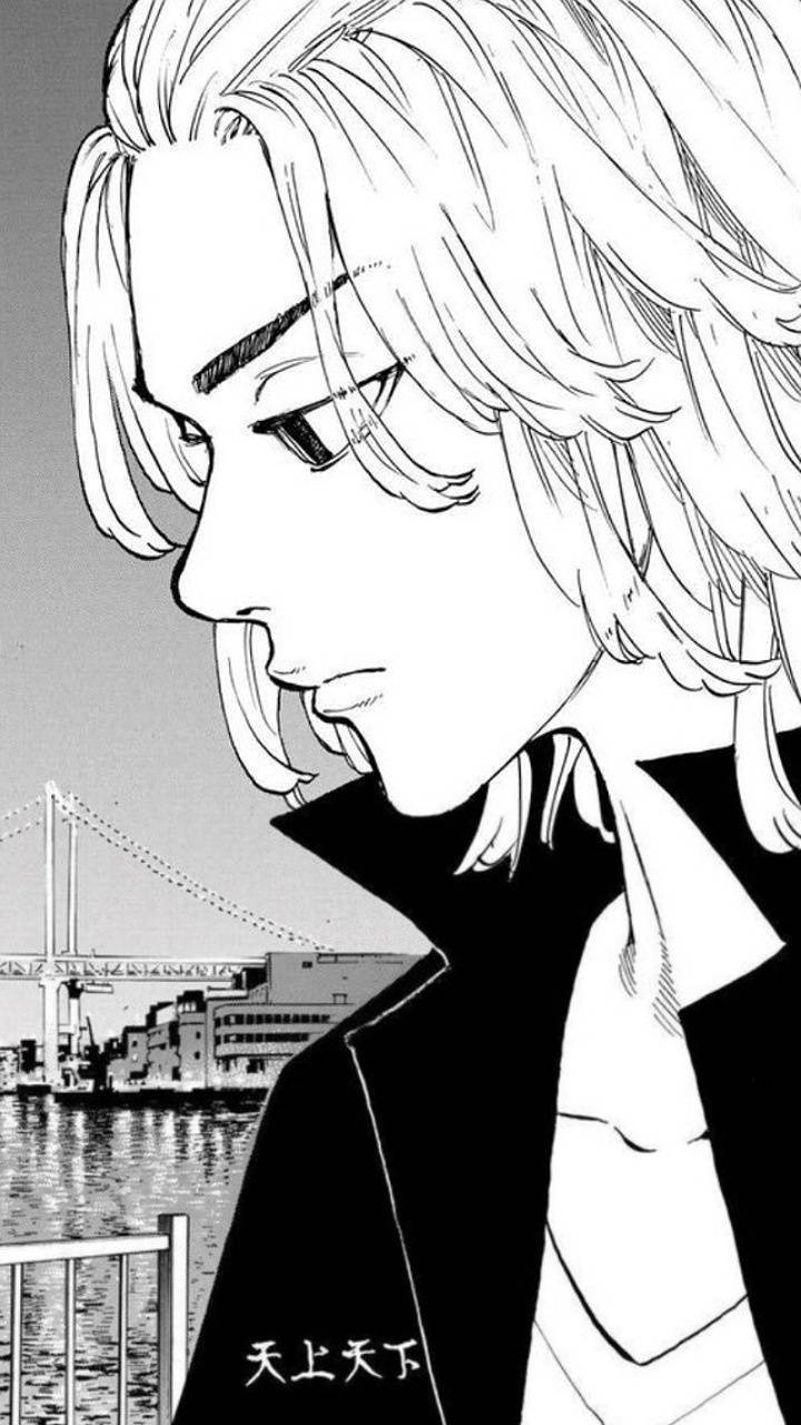 Mickey, Tokyo Revengers, black and white anime character, HD Phone Wallpaper