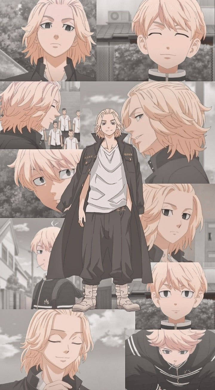 Mickey Tokyo Revengers, blonde-haired male character, anime collage, HD Phone Wallpaper