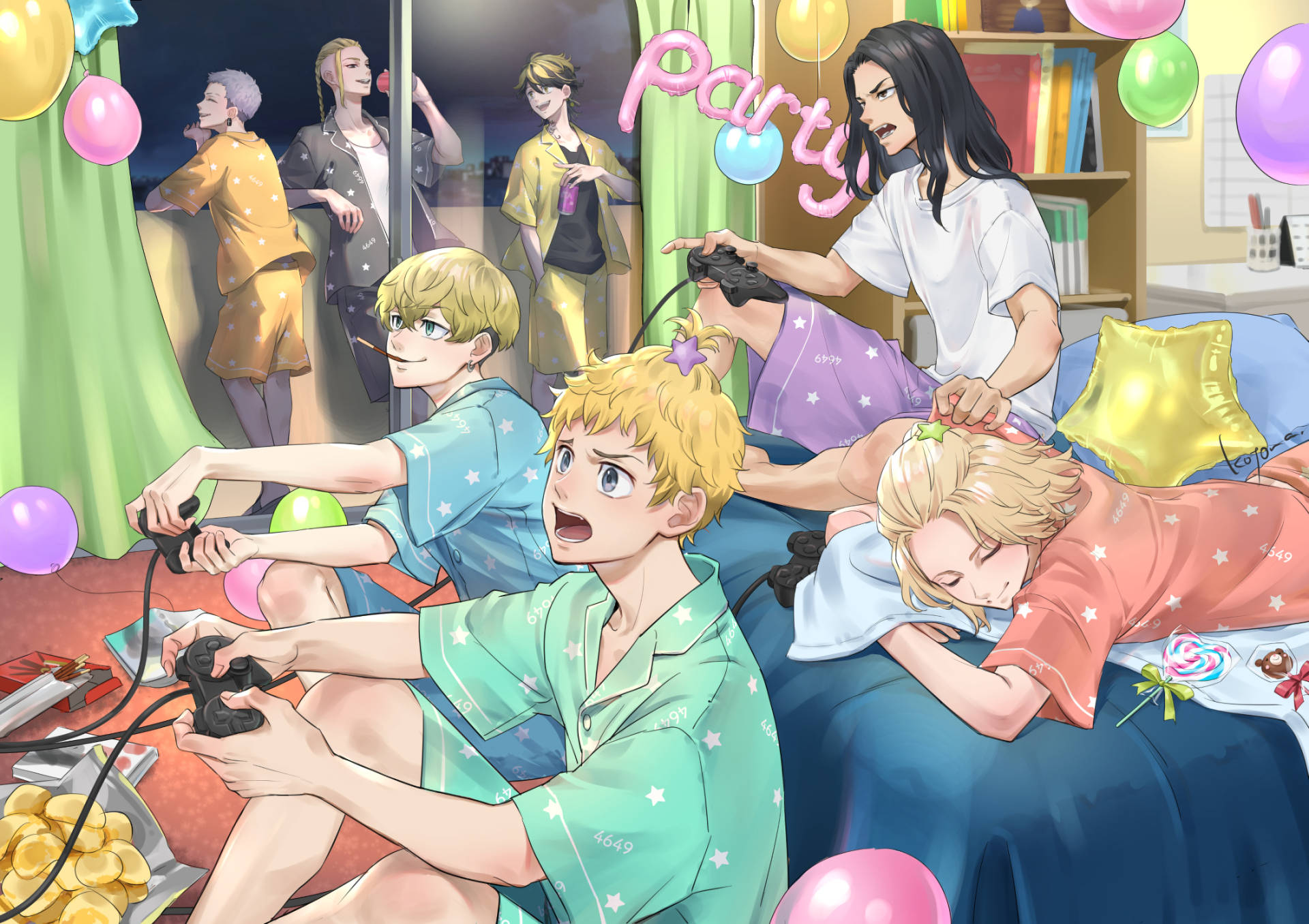 Mickey Tokyo Revengers, anime teens, pajamas, Full HD Desktop Wallpaper