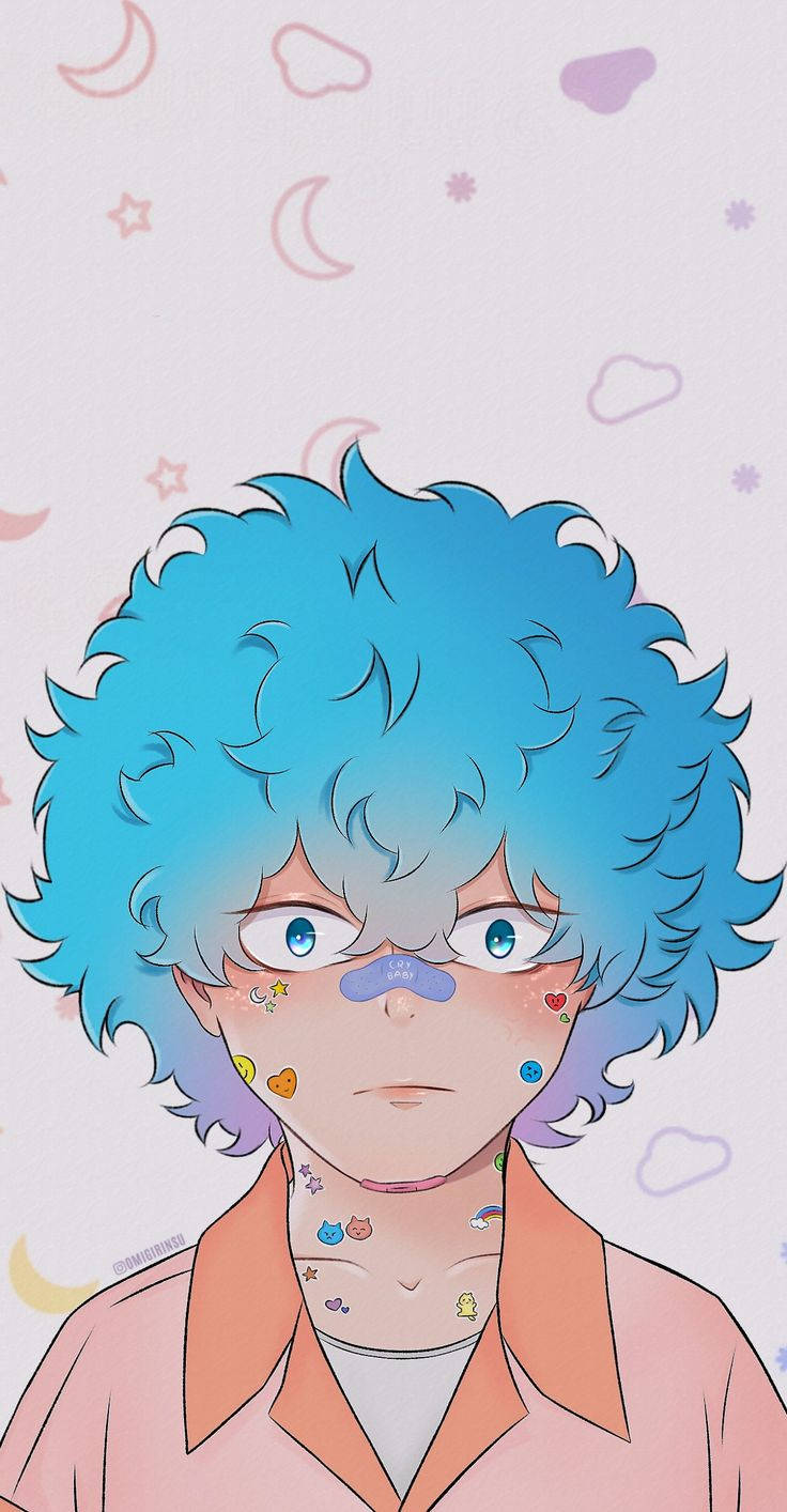 Tokyo Revengers, angry, blue curly hair, HD Phone Wallpaper