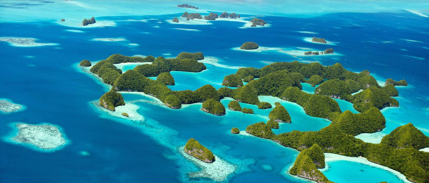 Micronesia, small islands, aerial view, HD Desktop Wallpaper