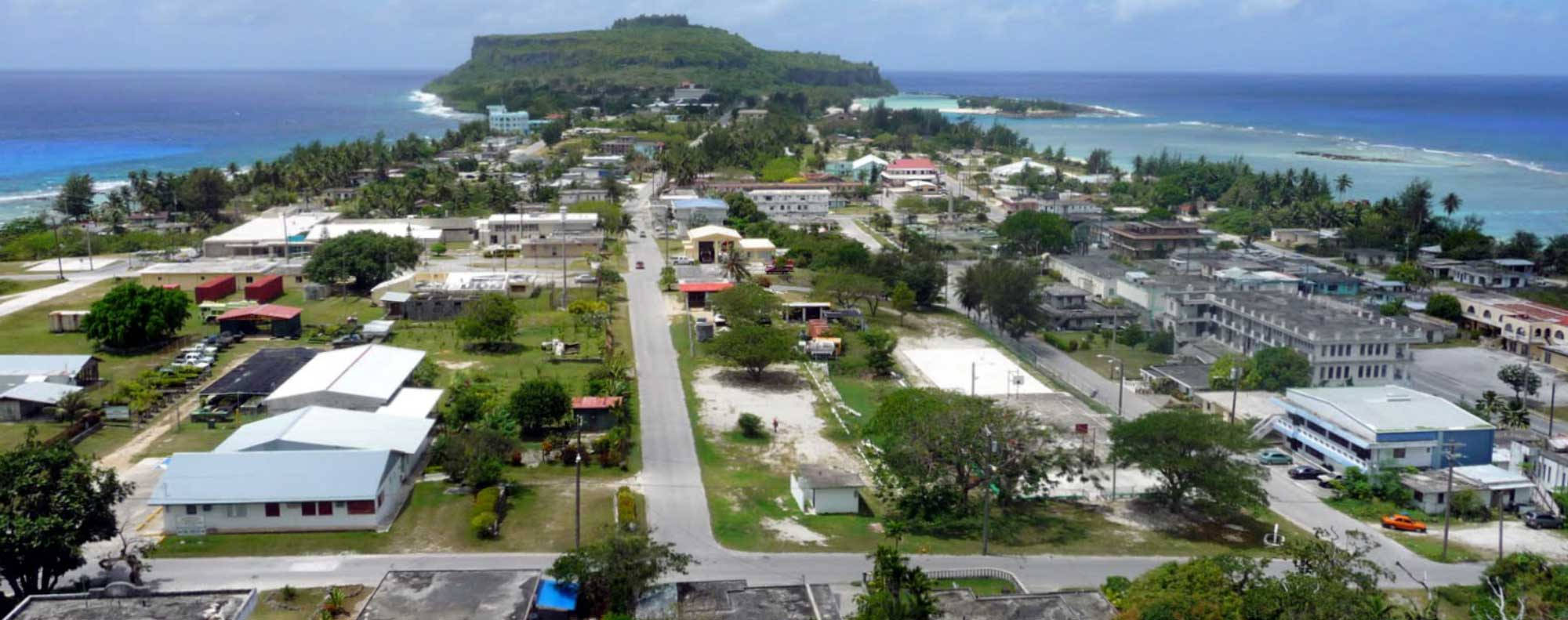 Micronesia, coastal town, lush greenery, Full HD Desktop Wallpaper