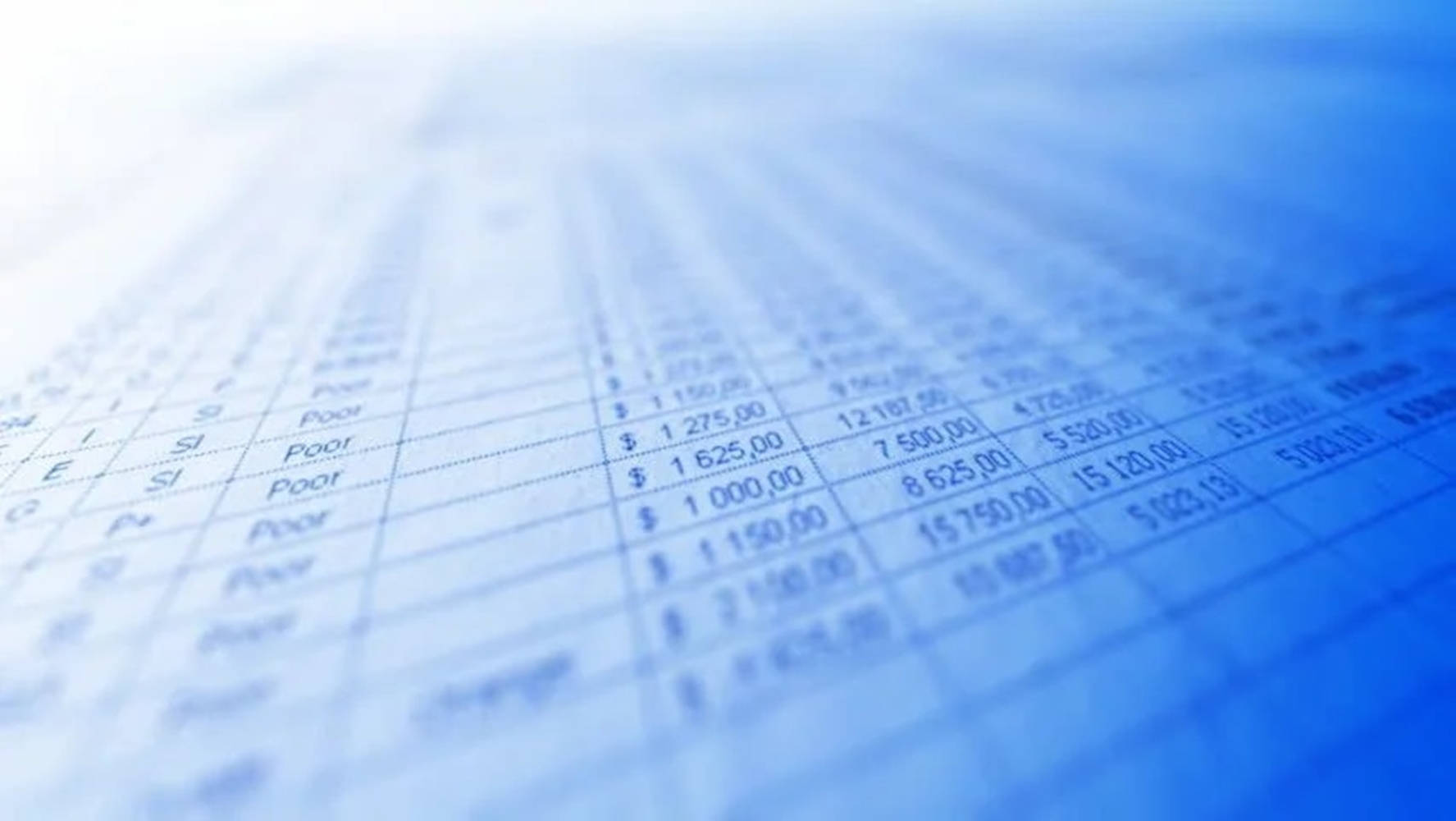 spreadsheet table, blue color, cool blue gradient background, HD Desktop Wallpaper