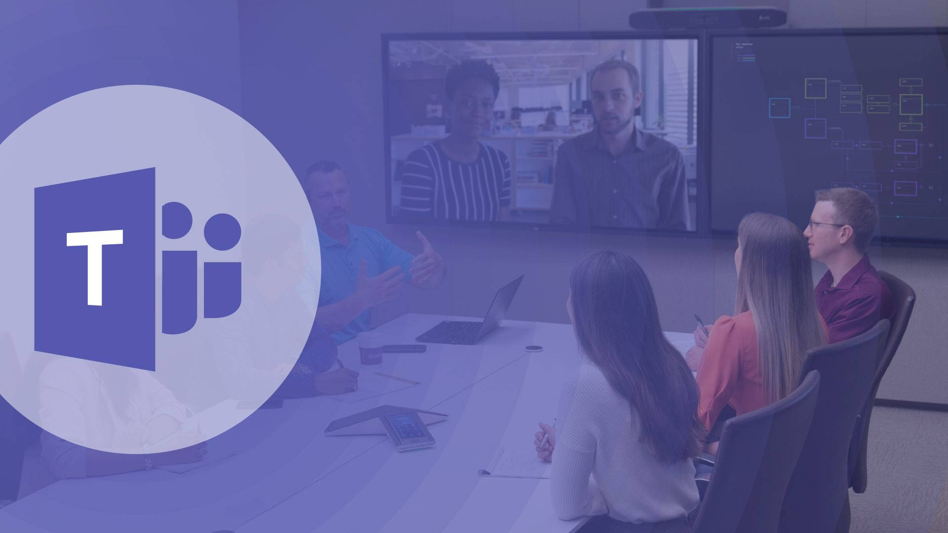Microsoft Teams, virtual meeting software, modern conference room, Full HD Desktop Wallpaper