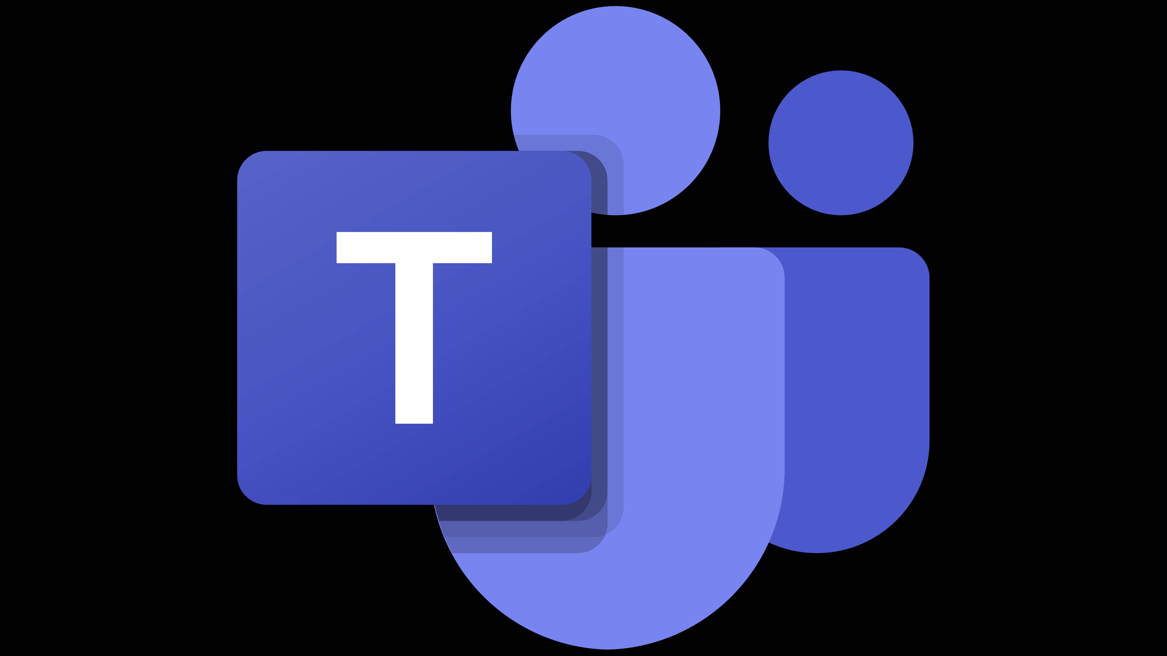 Microsoft Teams, stylised logo, blue, 4K Desktop Wallpaper