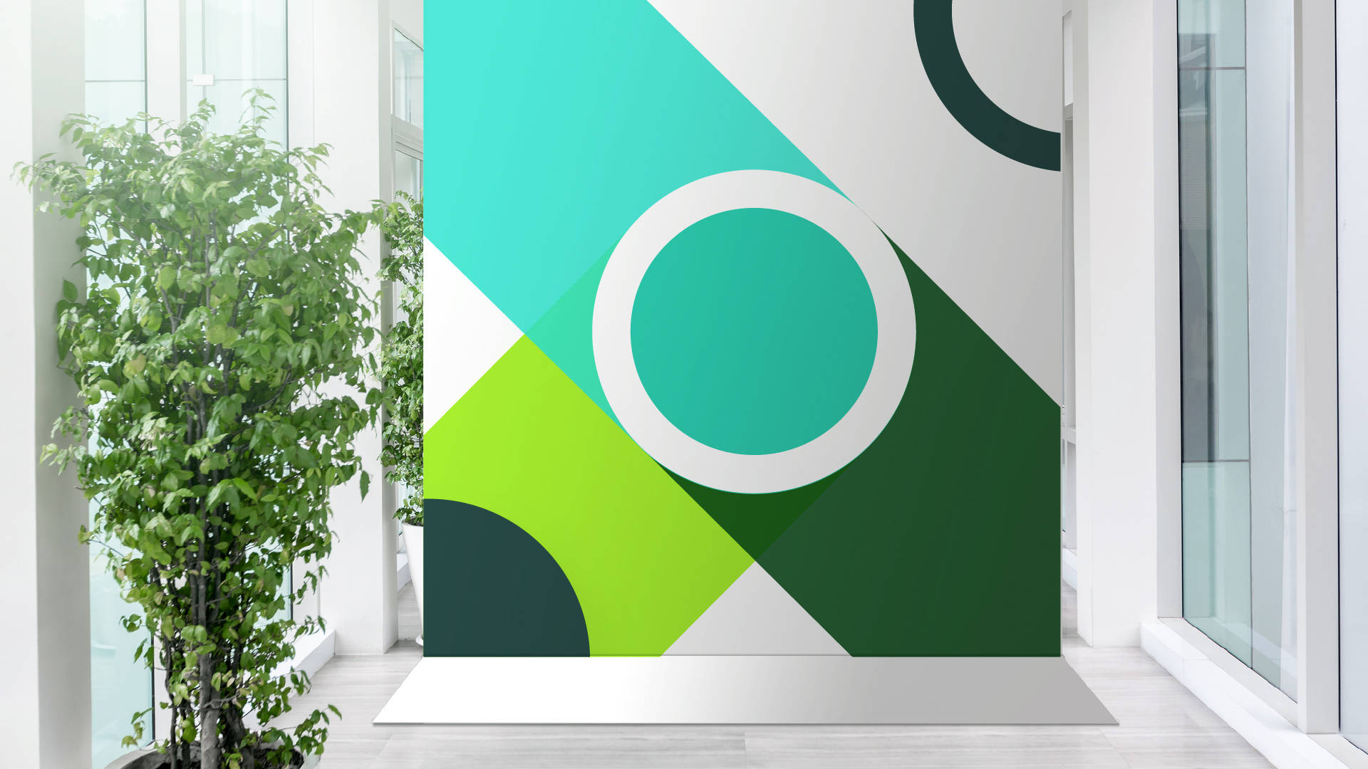 Microsoft Teams, green painting art, teal lime, Full HD Desktop Wallpaper