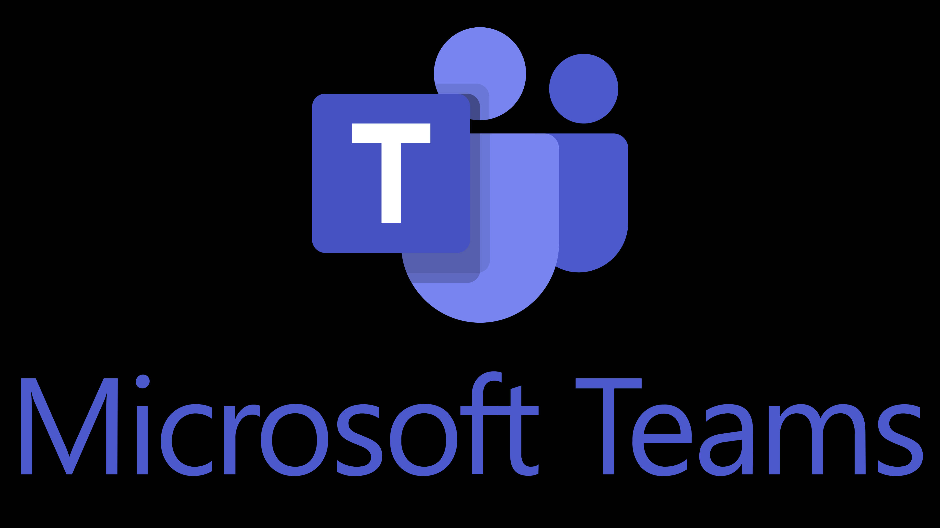 Microsoft Teams, blue icon, text, 4K Desktop Wallpaper
