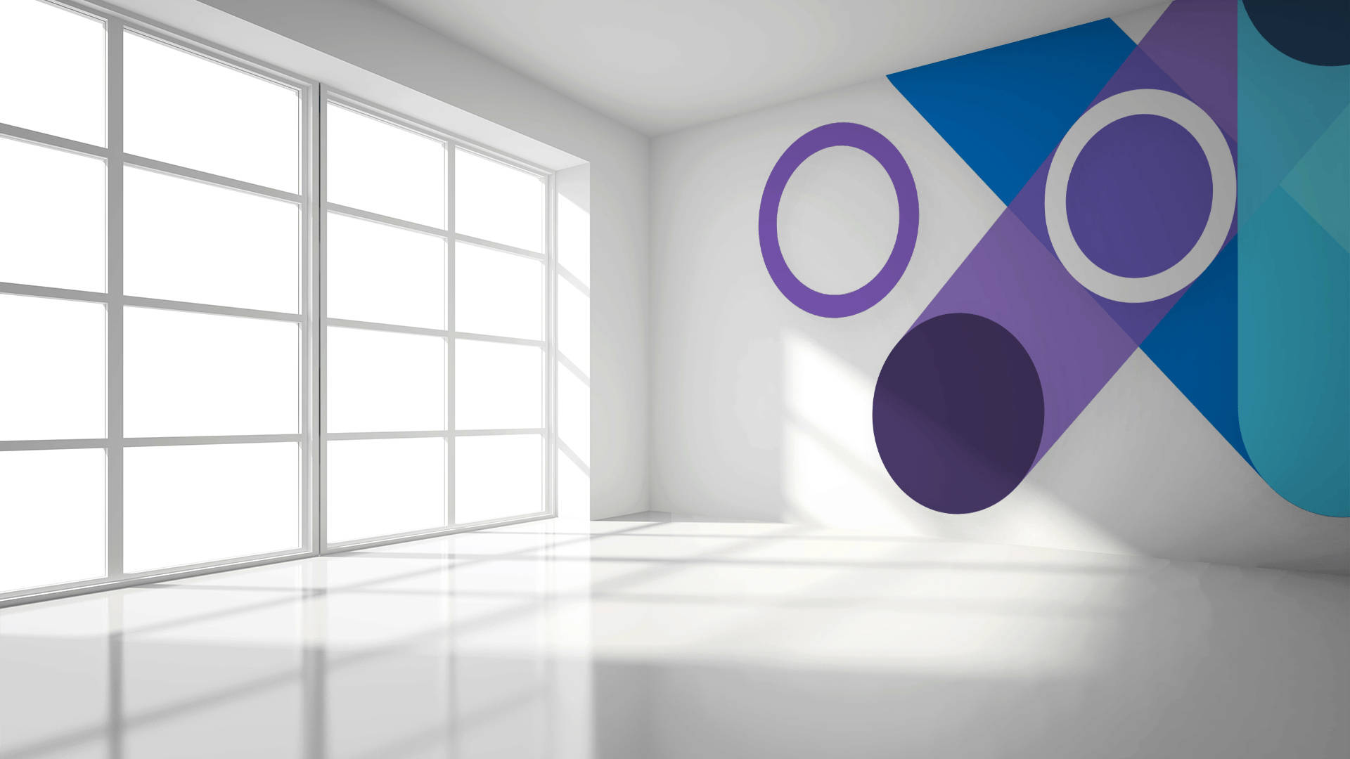 Microsoft Teams, clean white wall mural, minimalist white room, Full HD Desktop Wallpaper