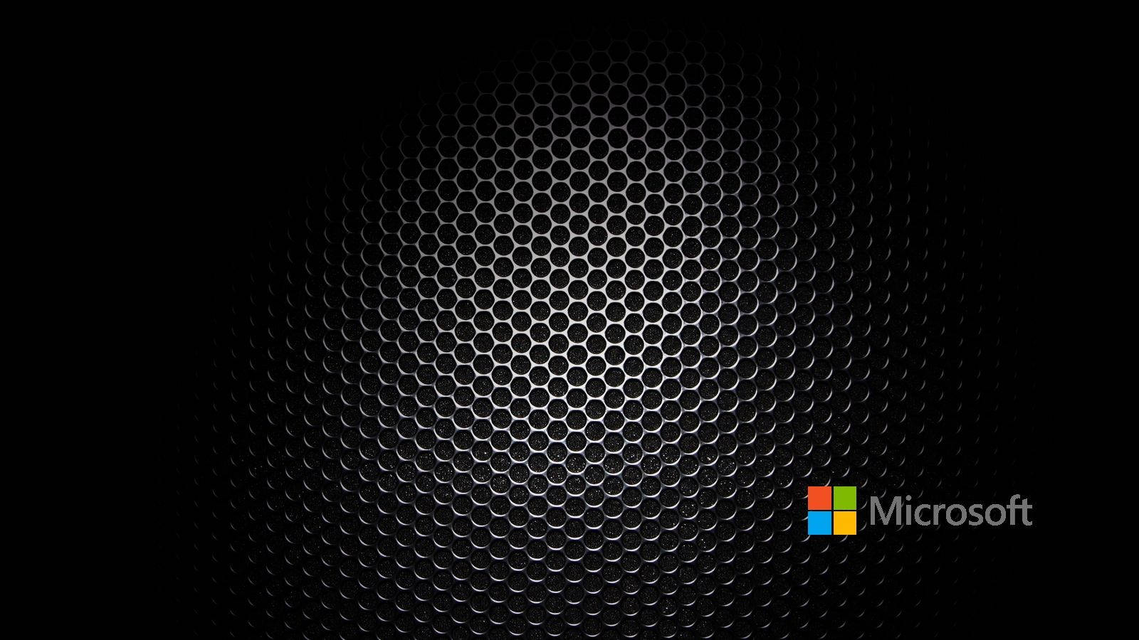 Microsoft, honeycomb metal mesh, dark metallic hexagonal mesh pattern, HD Desktop Wallpaper