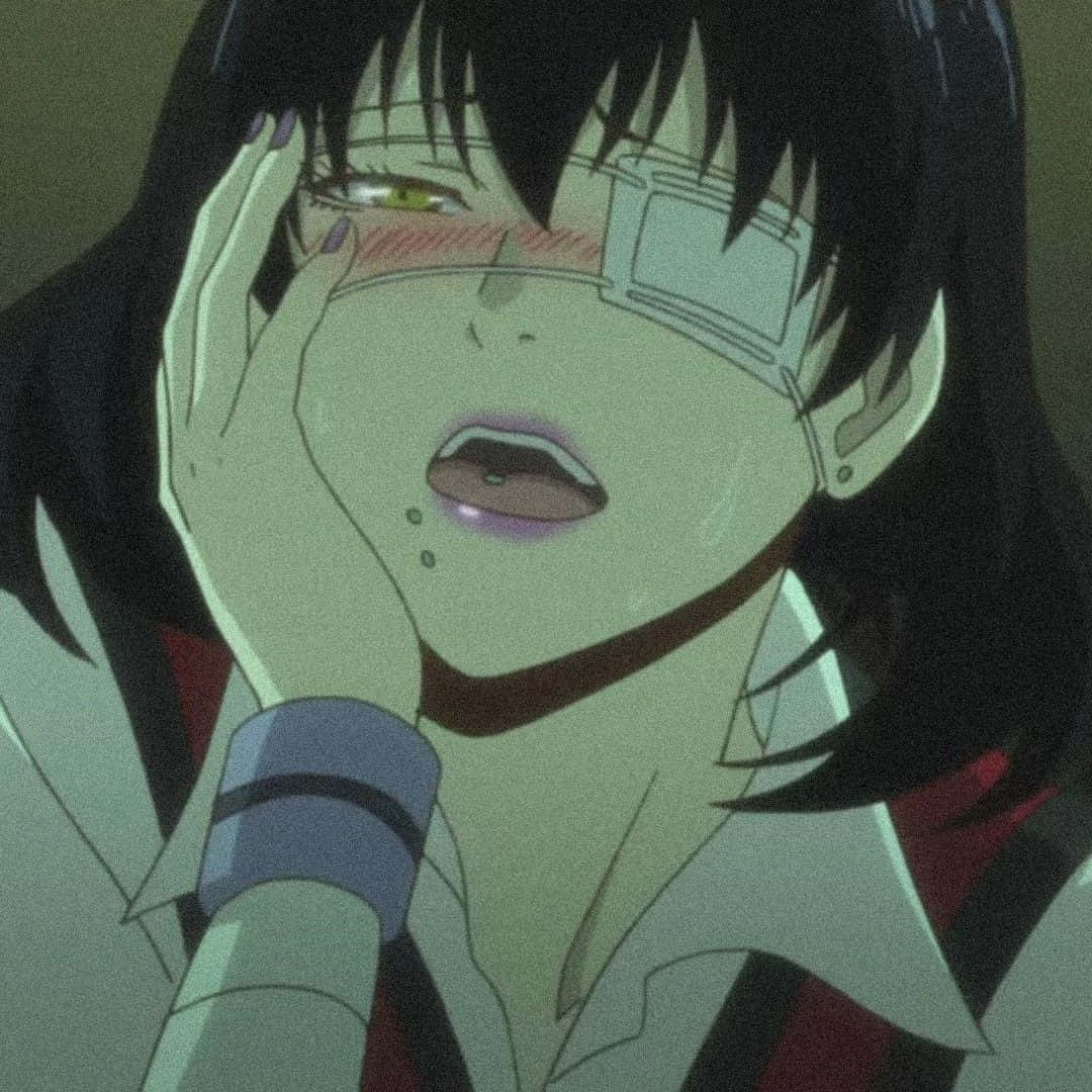 Midari Ikishima, black hair, mechanical eye patch, SD Desktop Wallpaper