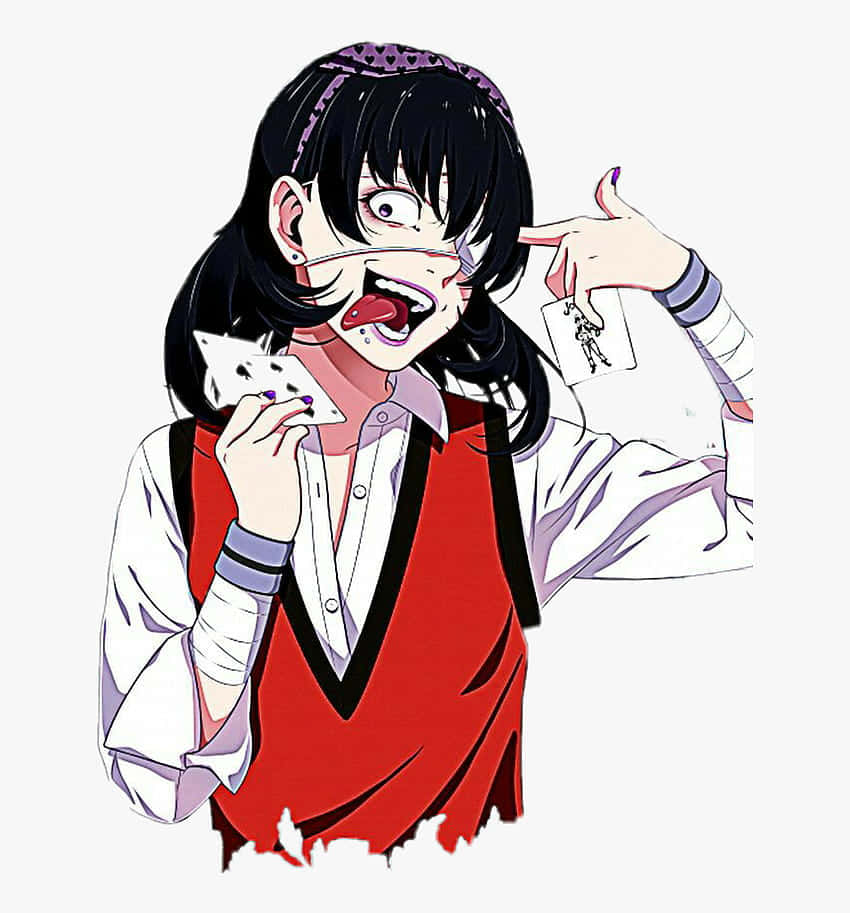 Midari Ikishima, black hair, red vest, SD Phone Wallpaper
